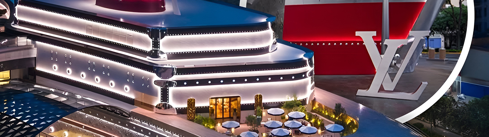 Бутик Louis Vuitton в Шанхае: мода в масштабе океанского лайнера