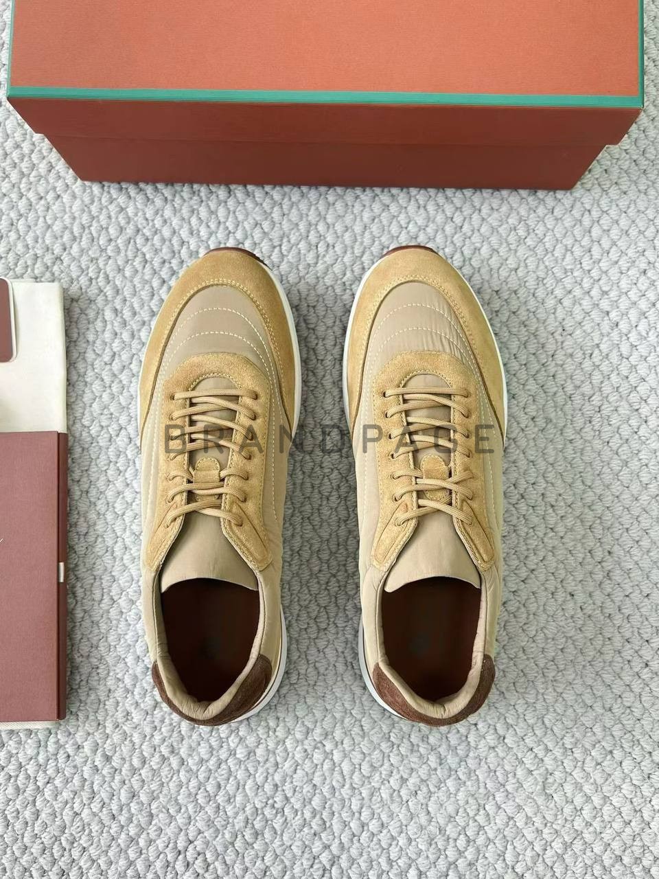 Кроссовки из натуральной замши и микрофибры Loro Piana BPLUX12721