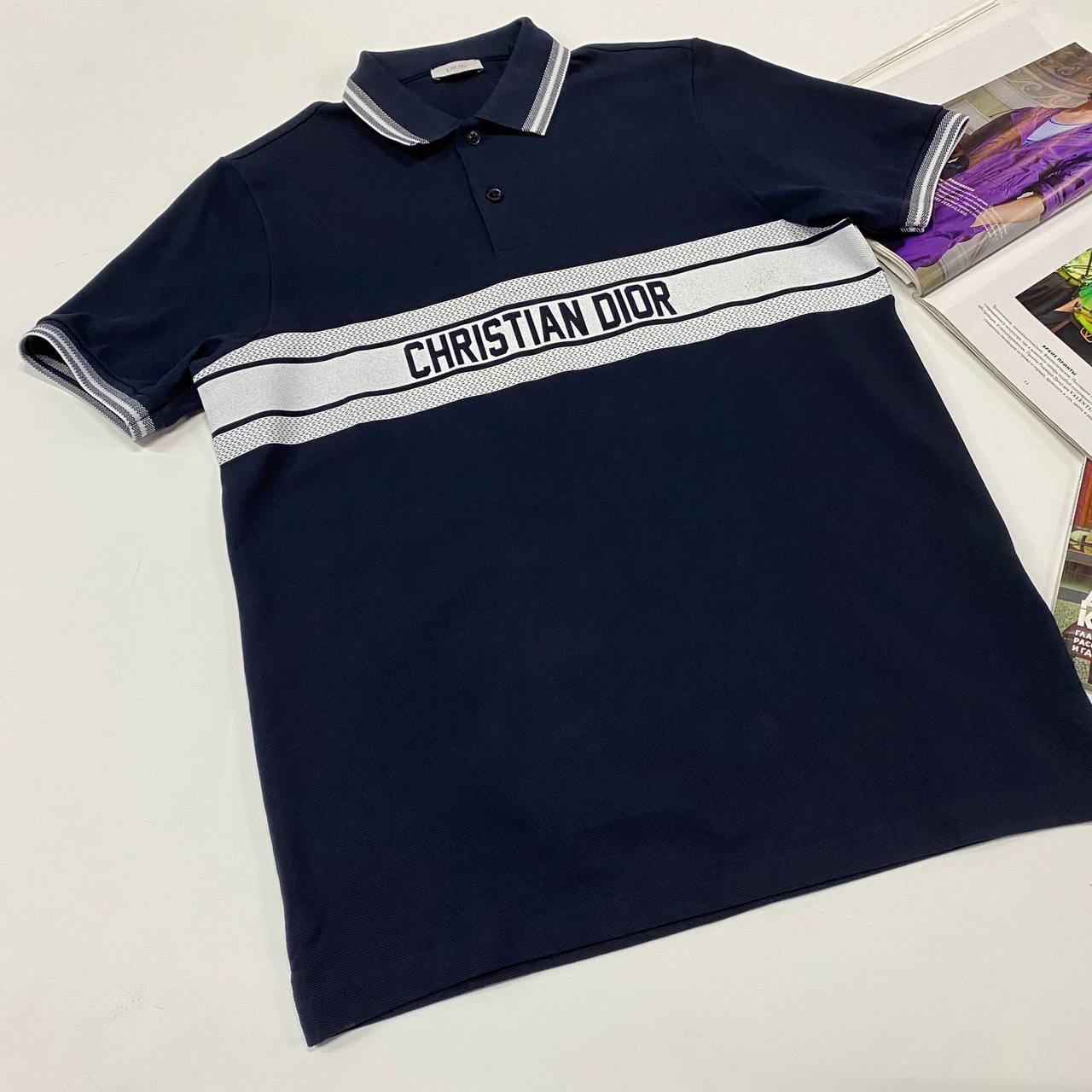 Christian Dior поло BP-15274 стильное Christian Dior поло BP-15274 стильное