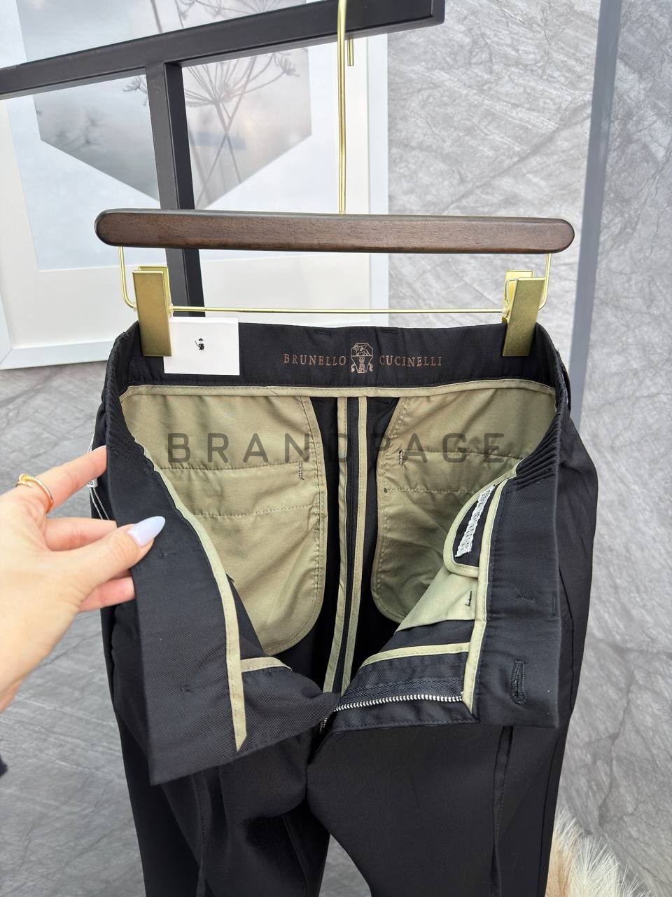 Брюки из хлопка Brunello Cucinelli BPLUX13007 Брюки из хлопка Brunello Cucinelli BPLUX13007