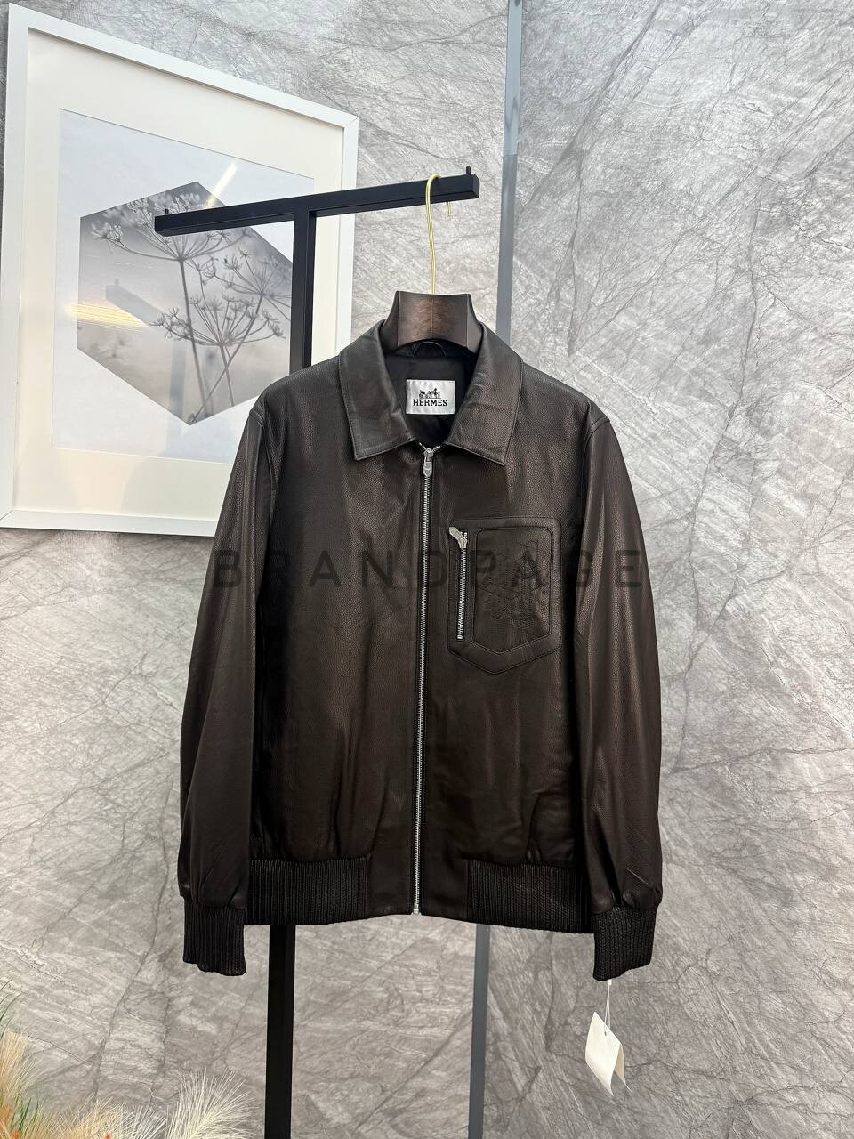 Кожаная куртка из оленьей кожи Hermes BPLUX5460 Кожаная куртка из оленьей кожи Hermes BPLUX5460