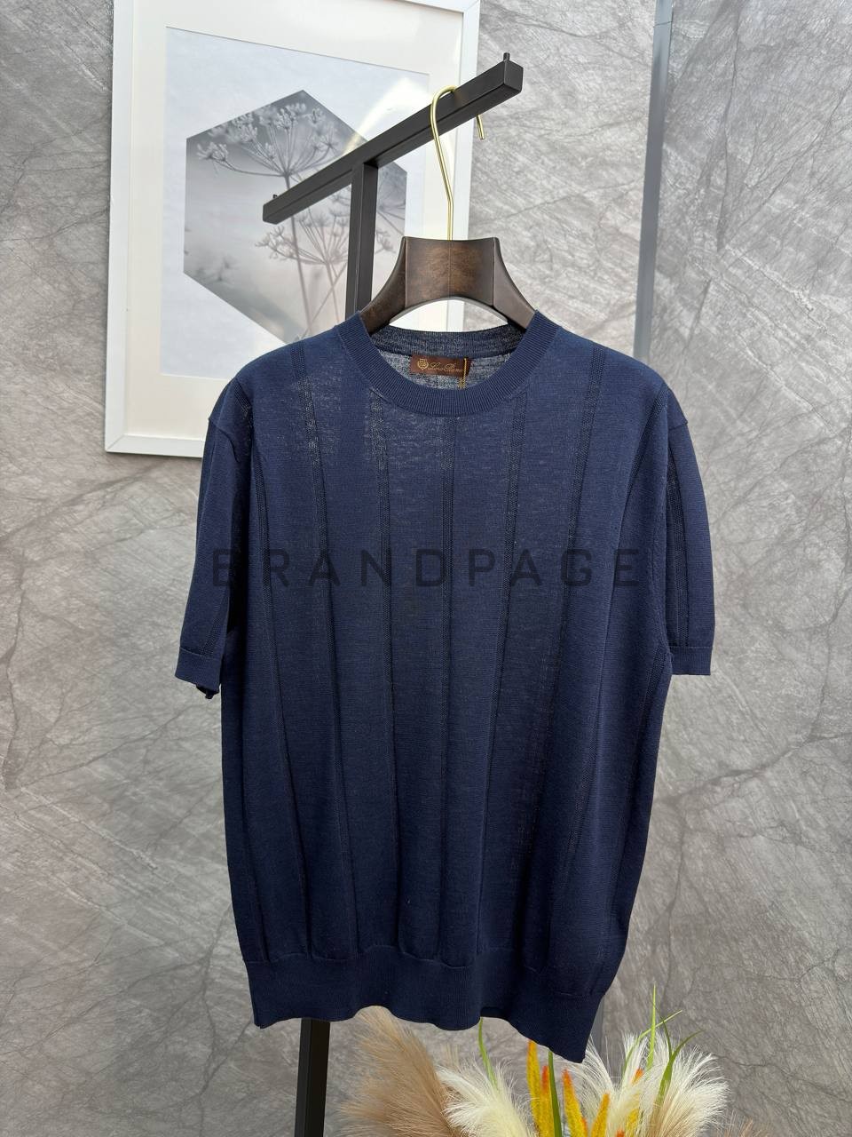 Футболка из льна и вискозы Loro Piana BPLUX13020 Футболка из льна и вискозы Loro Piana BPLUX13020