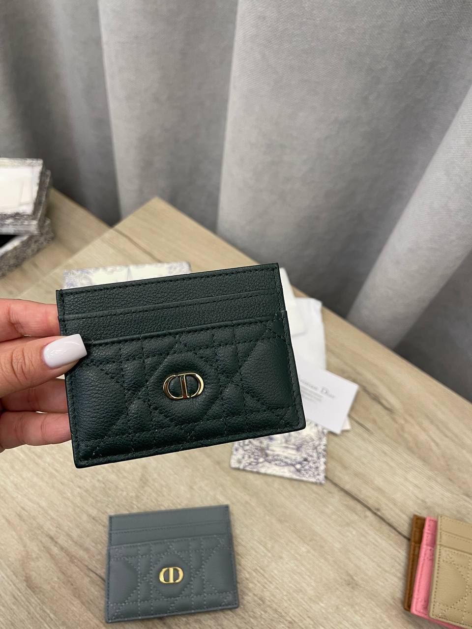 Черно-зеленый элитный картхолдер Christian Dior BP-50401 Черно-зеленый элитный картхолдер Christian Dior BP-50401