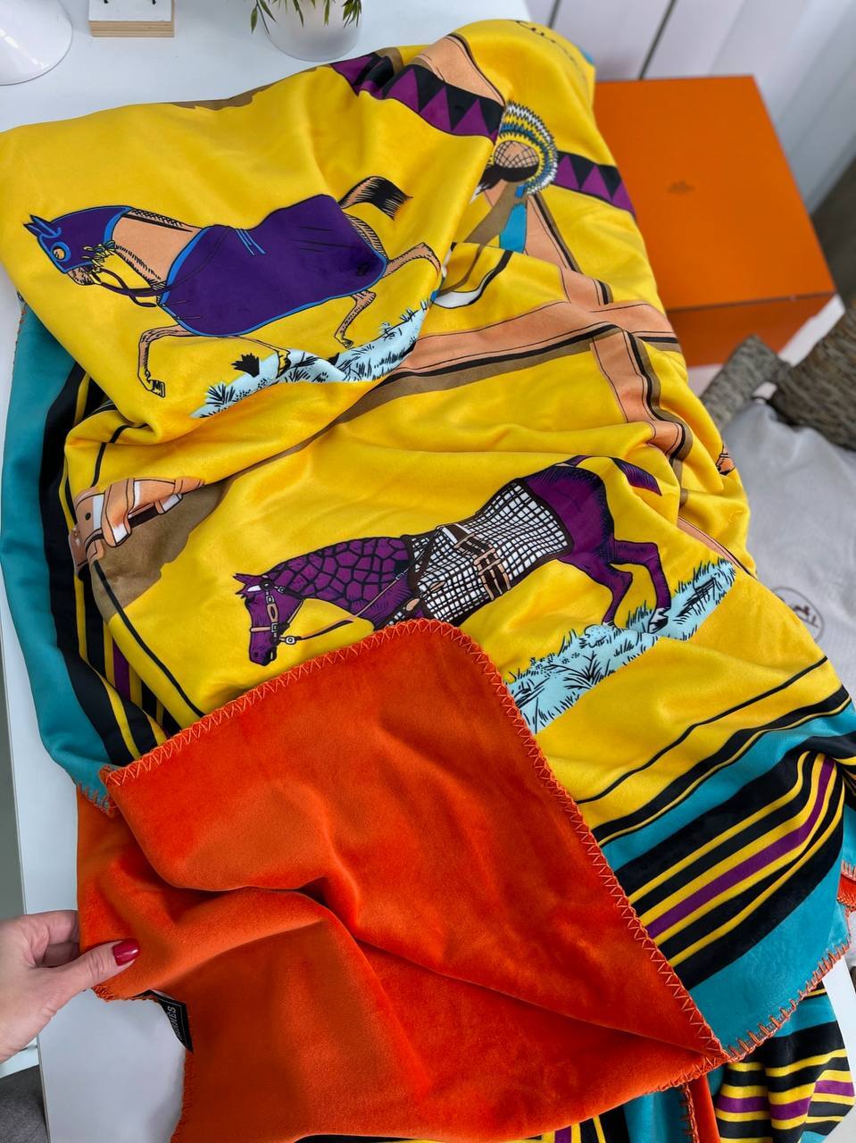 Hermes плед премиум BP-24473 Hermes плед премиум BP-24473