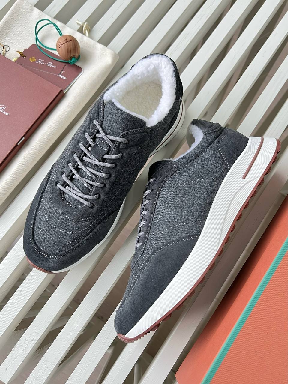 Лимитированные зимние замшевые кроссовки Loro Piana BP-436360 Лимитированные зимние замшевые кроссовки Loro Piana BP-436360