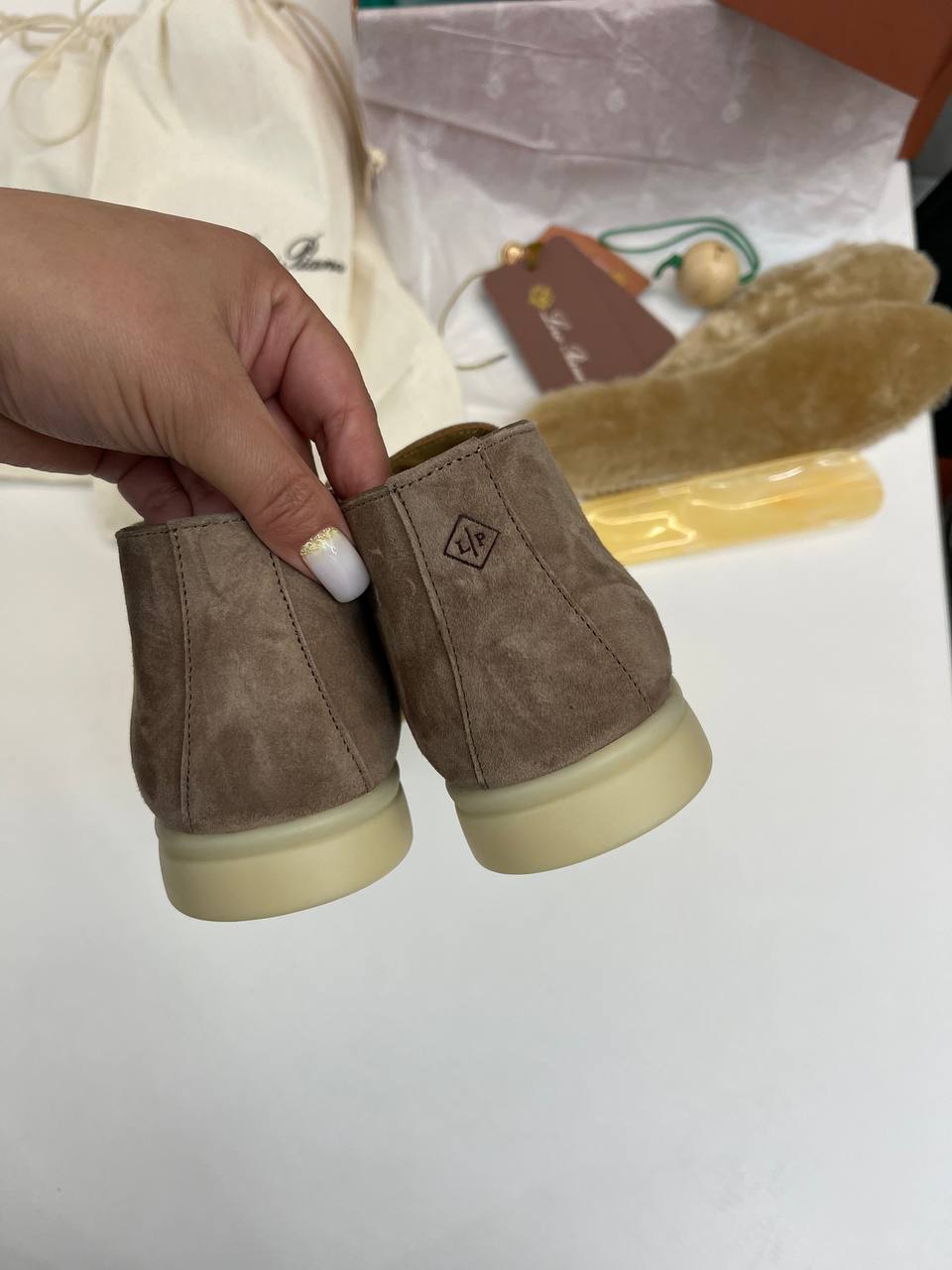 Ботинки женские коричневые лимитированные Loro Piana BP-39531 Ботинки женские коричневые лимитированные Loro Piana BP-39531