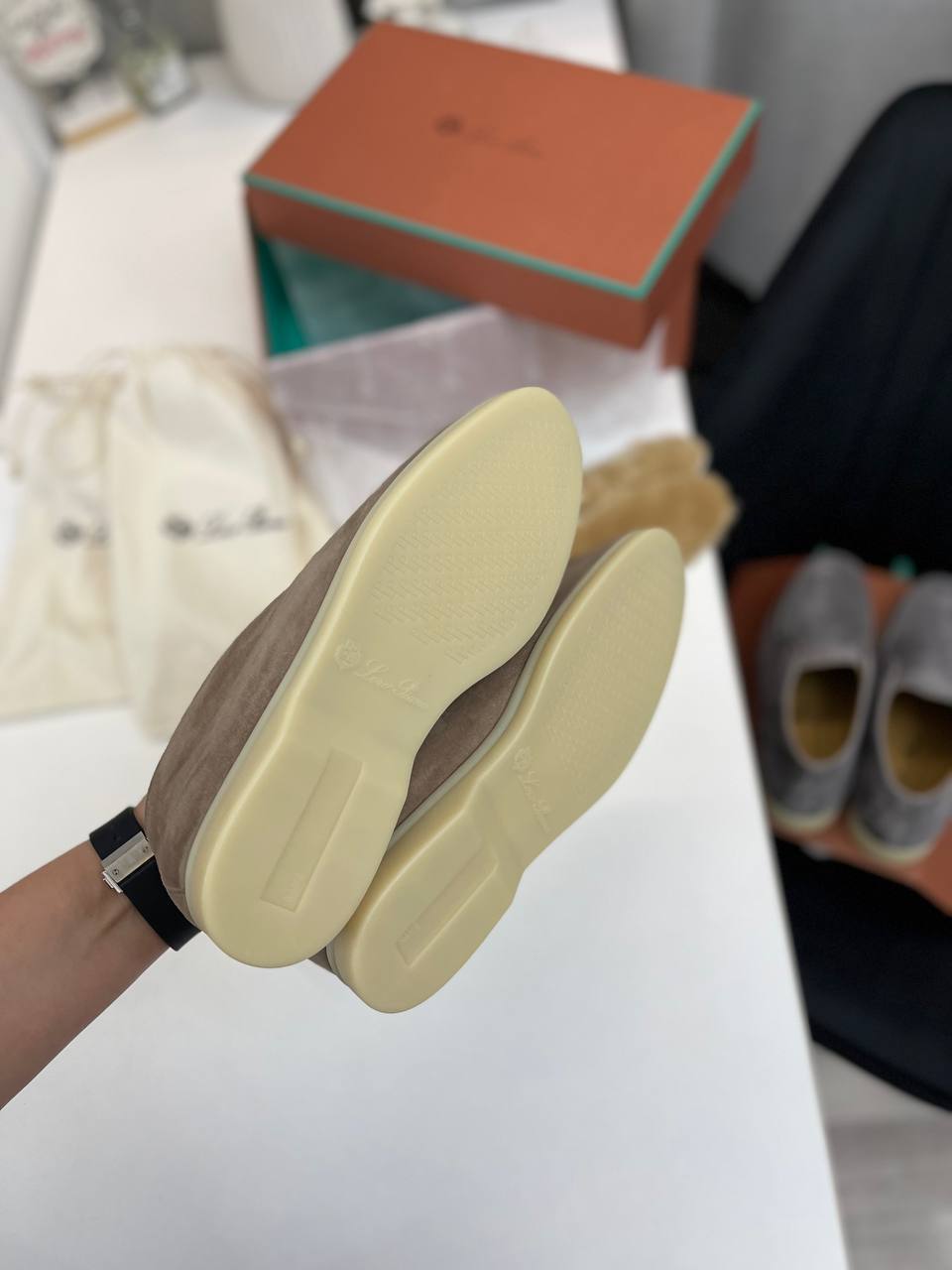 Ботинки женские коричневые лимитированные Loro Piana BP-39531 Ботинки женские коричневые лимитированные Loro Piana BP-39531