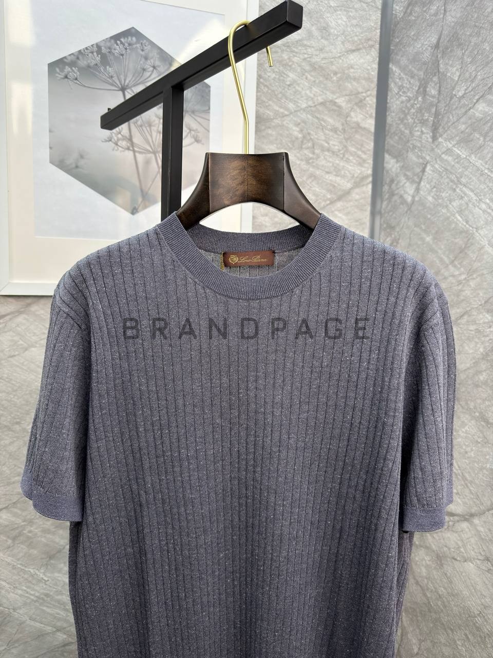 Футболка из льна и тенселя Loro Piana BPLUX13027 Футболка из льна и тенселя Loro Piana BPLUX13027