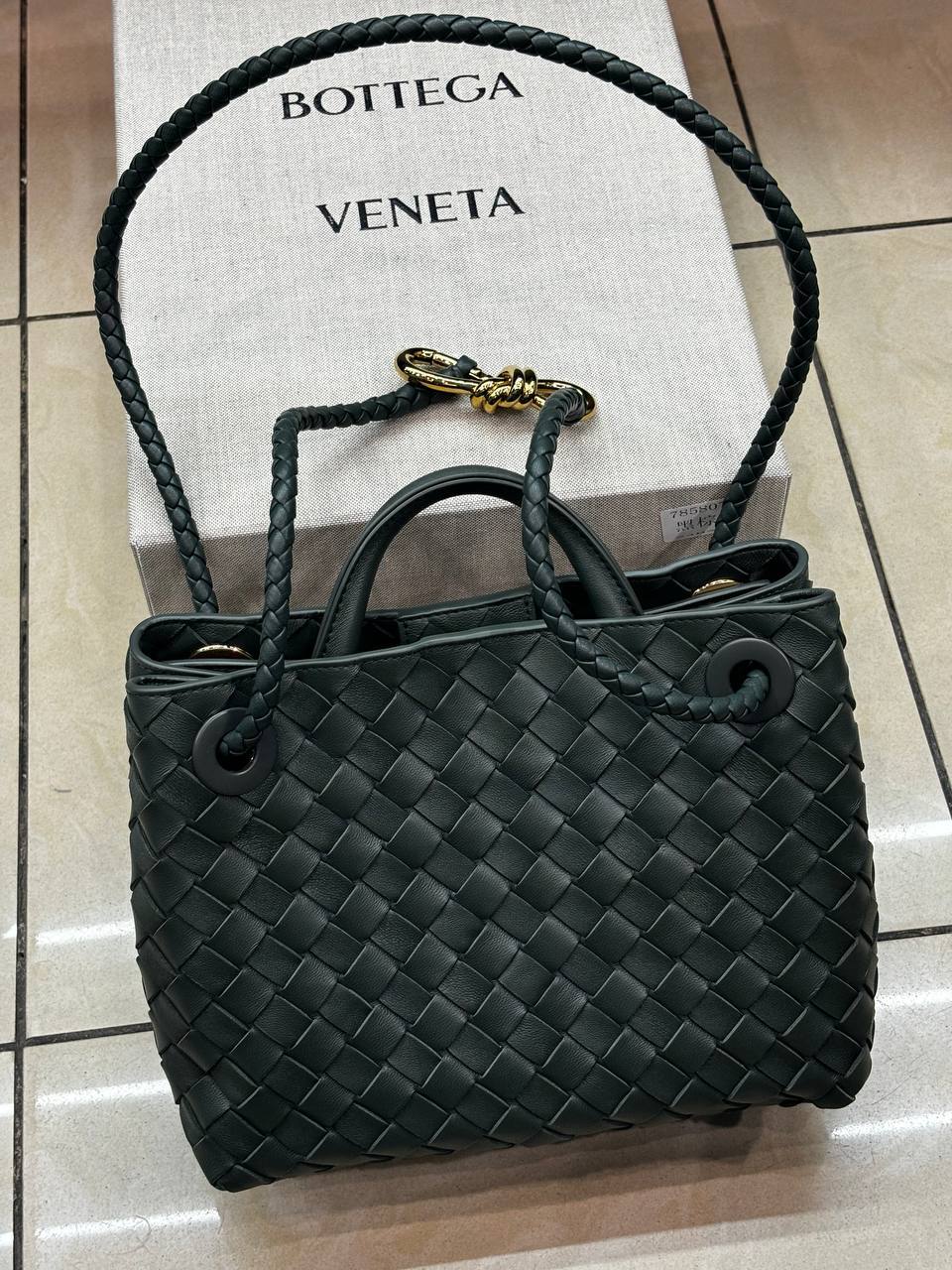 Сумка зеленая плетенная Bottega Veneta BP-734853 Сумка зеленая плетенная Bottega Veneta BP-734853