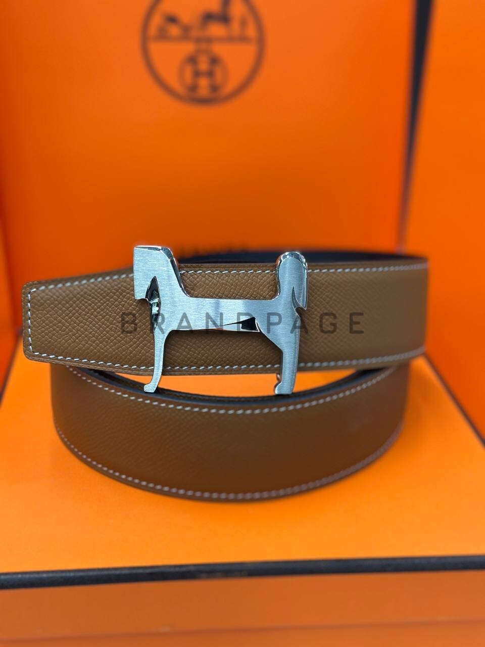 Ремень телячий Hermes BPLUX5356 Ремень телячий Hermes BPLUX5356