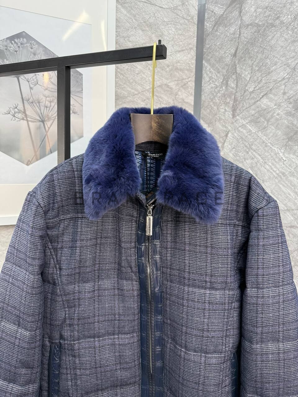 Куртка из хлопка с крокодилом и мехом кролика Stefano Ricci BPLUX5685 Куртка из хлопка с крокодилом и мехом кролика Stefano Ricci BPLUX5685