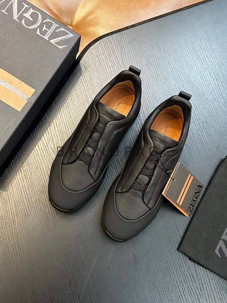 Кроссовки из замши и кожи Zegna BPLUX5404 Кроссовки из замши и кожи Zegna BPLUX5404