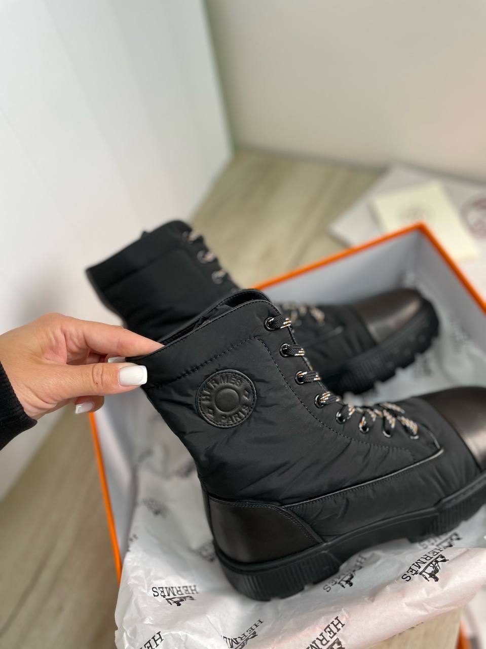 Трендовые ботинки Hermes BP-39757 Трендовые ботинки Hermes BP-39757