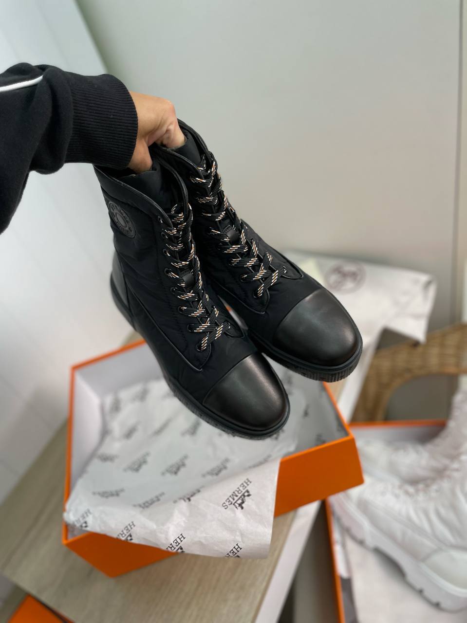 Трендовые ботинки Hermes BP-39757 Трендовые ботинки Hermes BP-39757