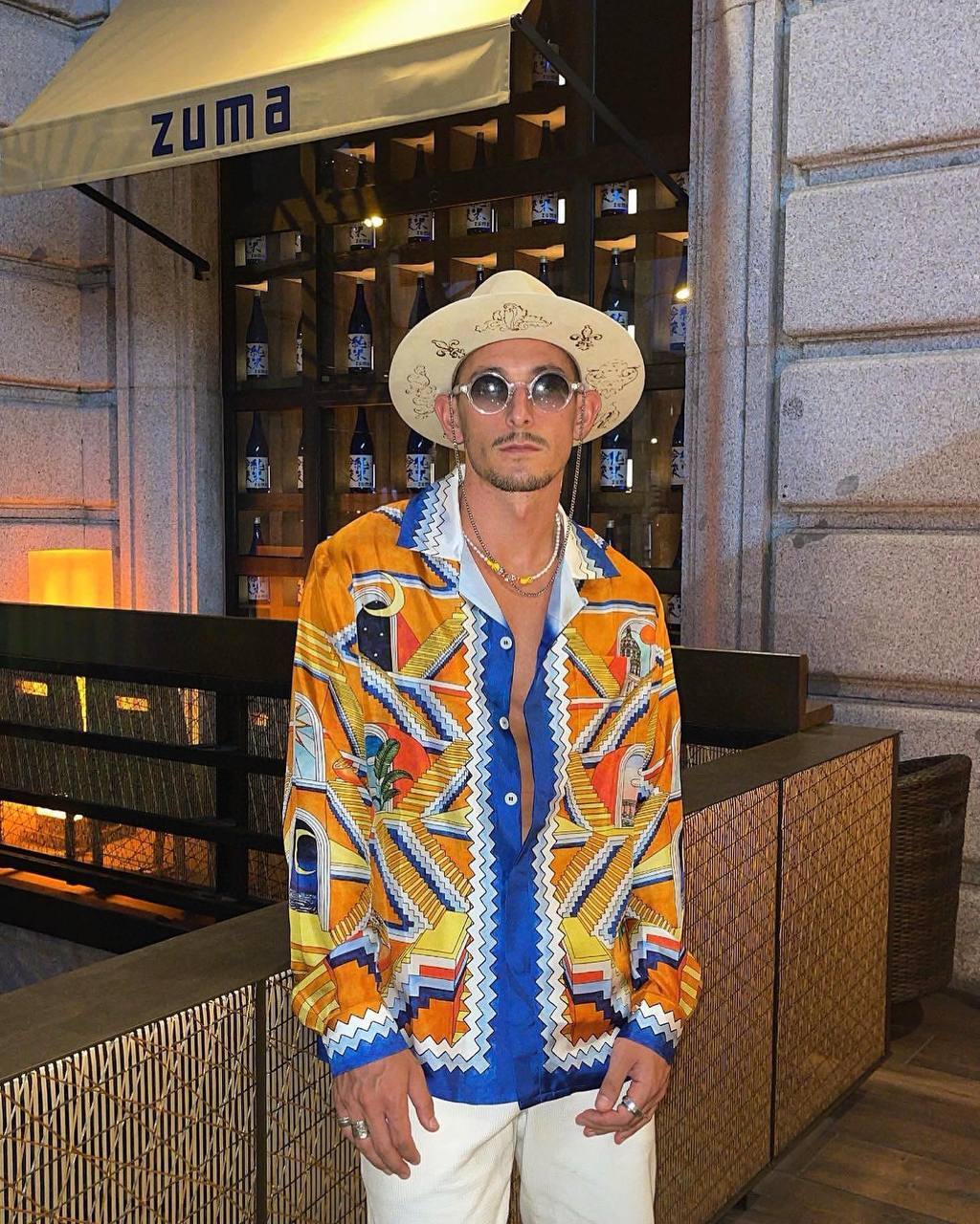 Дизайнерский костюм оранжевый Casablanca BP-851902 Дизайнерский костюм оранжевый Casablanca BP-851902