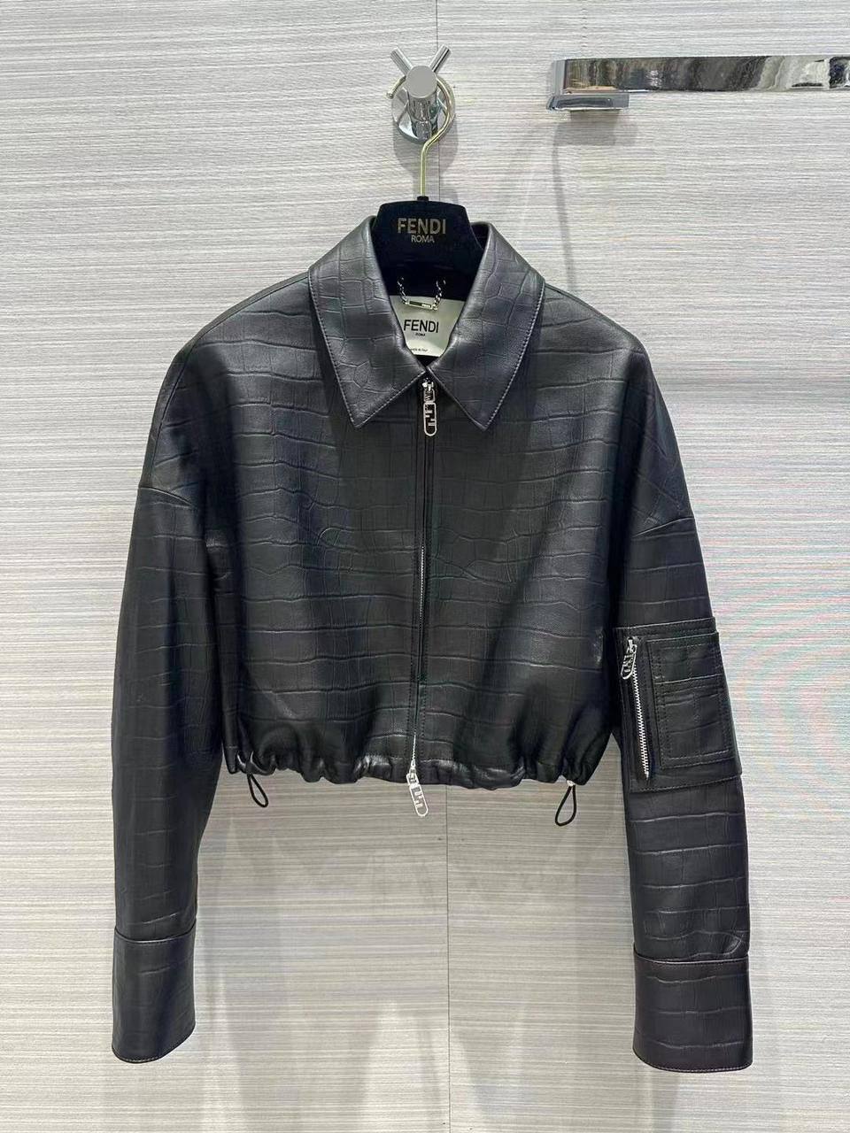 Кожаная премиум куртка Fendi BP-53044 Кожаная премиум куртка Fendi BP-53044