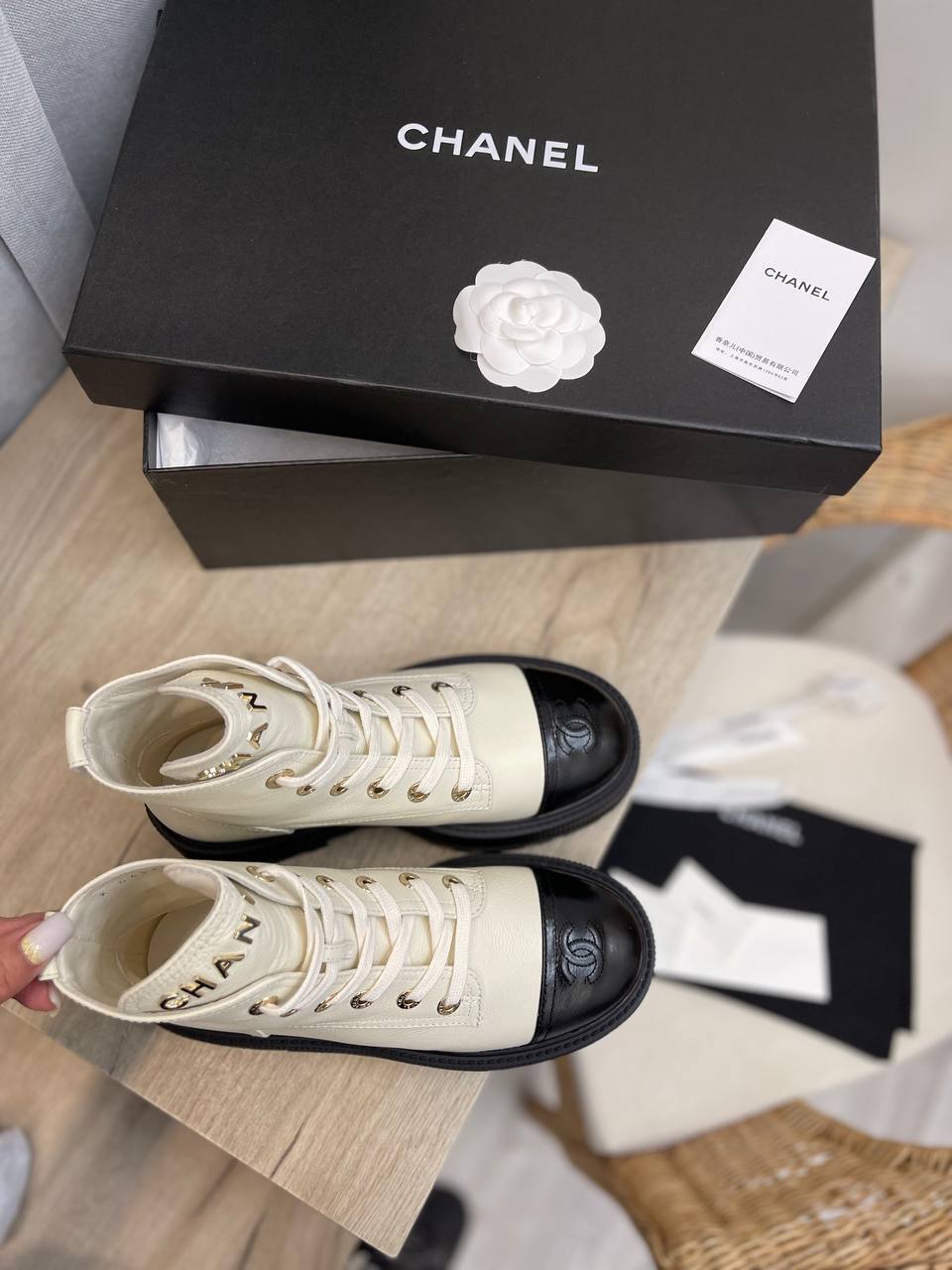 Женские ботинки Chanel люкс BP-40043 Женские ботинки Chanel люкс BP-40043