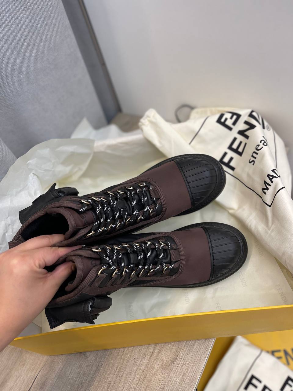 Женские премиум ботинки Fendi BP-40039 Женские премиум ботинки Fendi BP-40039