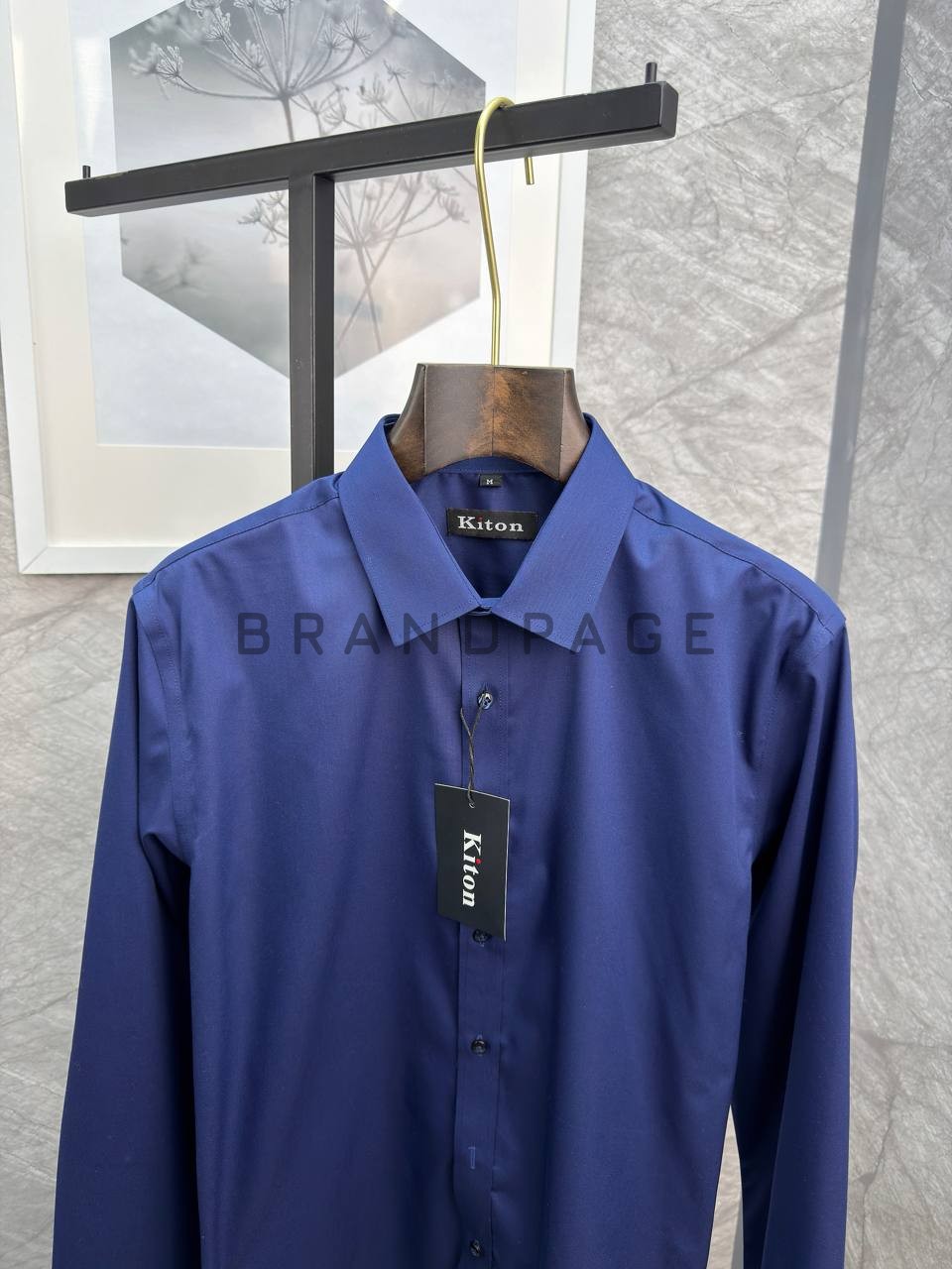 Рубашка из хлопка Kiton BPLUX13011