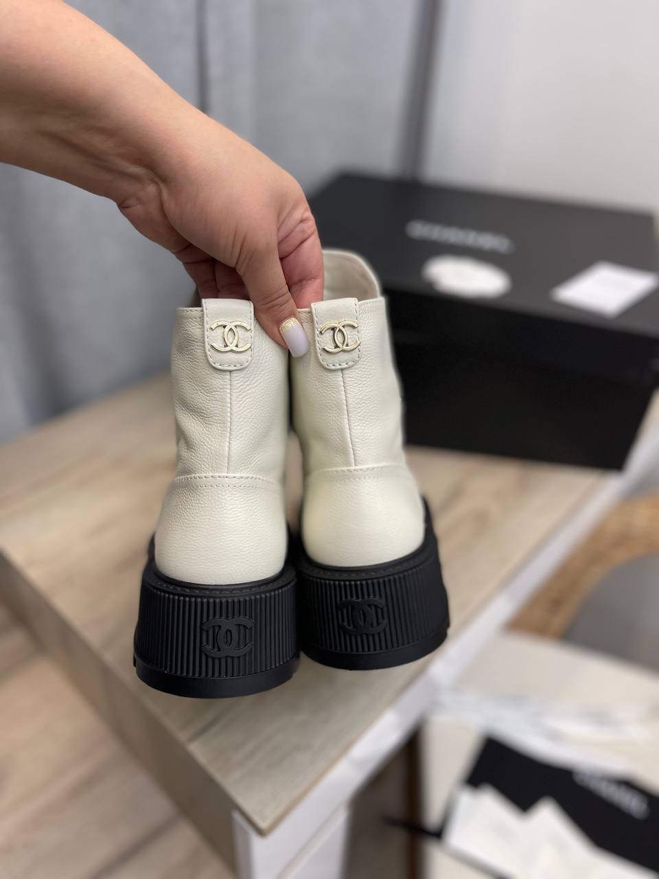 Женские ботинки Chanel люкс BP-40043 Женские ботинки Chanel люкс BP-40043