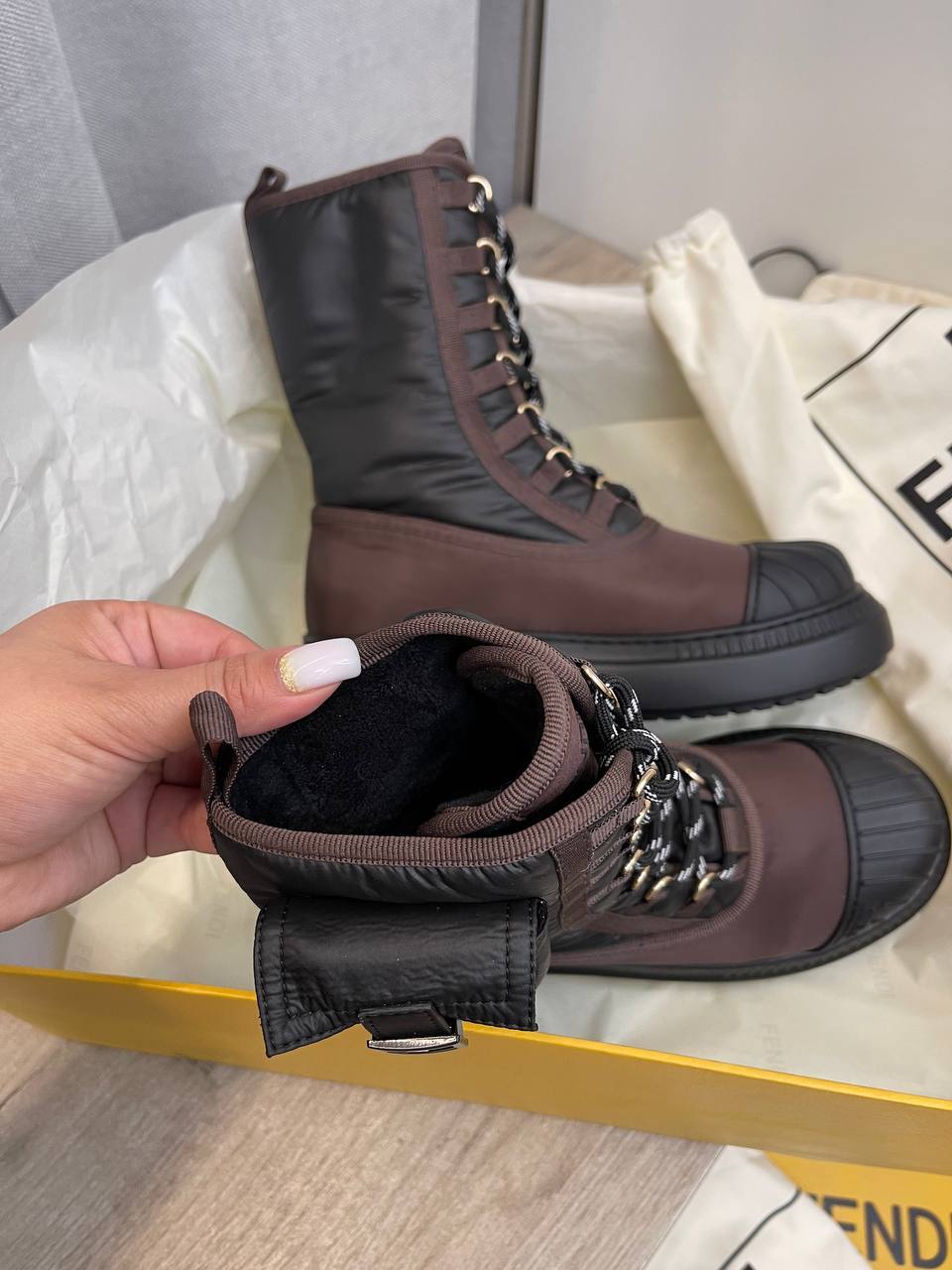 Женские премиум ботинки Fendi BP-40039 Женские премиум ботинки Fendi BP-40039