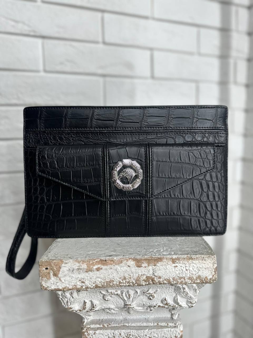 Клатч из кожи крокодила натуральной BP-47165 от Stefano Ricci Клатч из кожи крокодила натуральной BP-47165 от Stefano Ricci