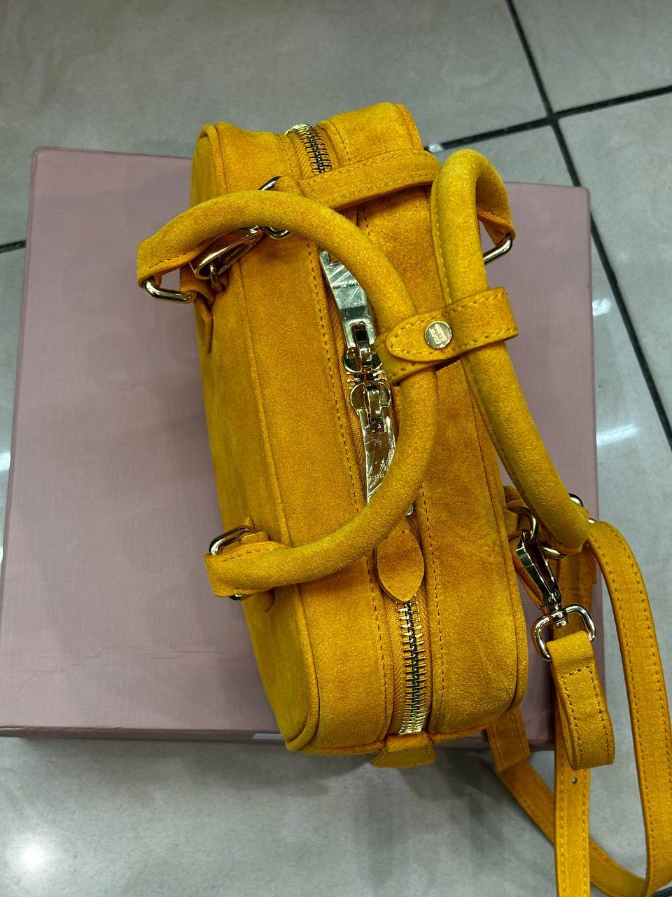 Сумка замшевая коричневая Miu Miu BP-373571 Сумка замшевая коричневая Miu Miu BP-373571