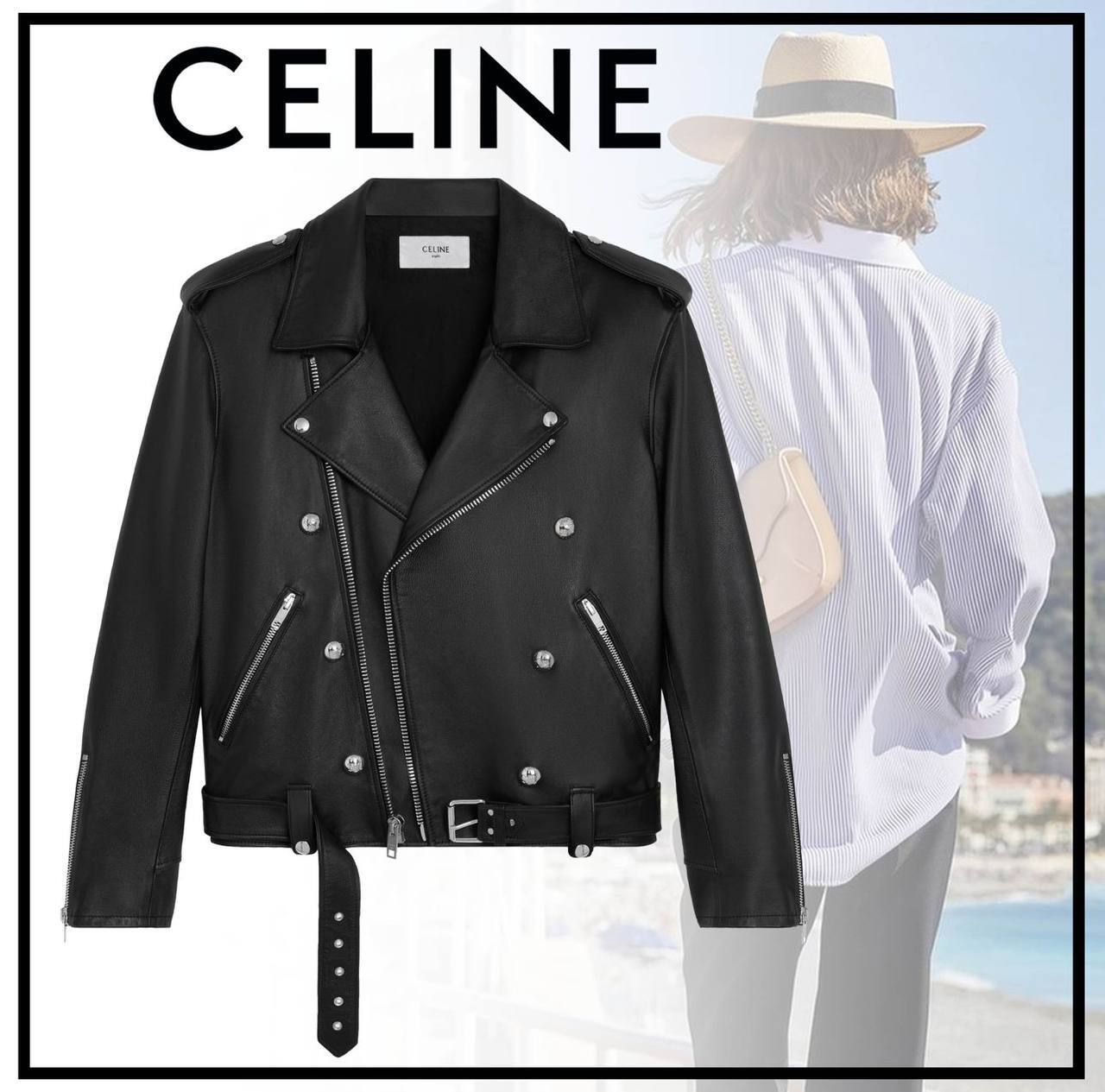 Кожаная куртка трендовая Celine BP-44992 Кожаная куртка трендовая Celine BP-44992