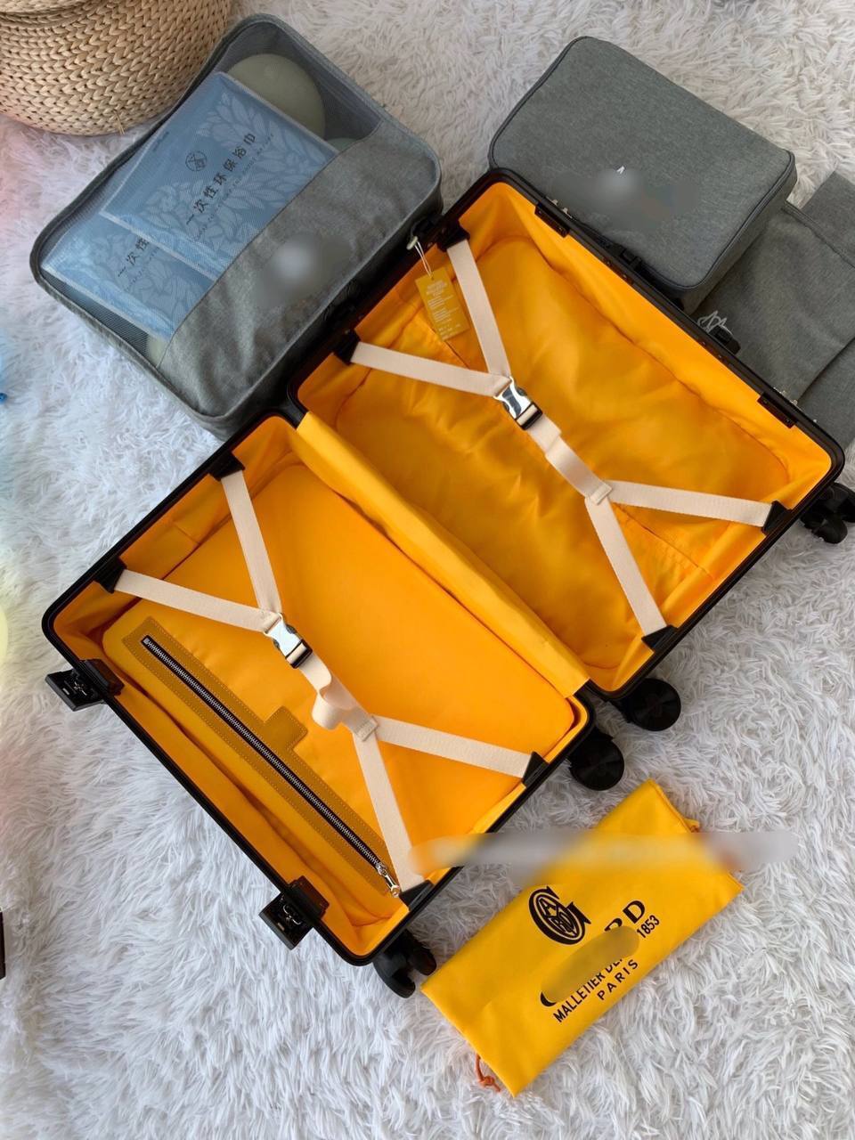 Чемодан Goyard ярко-желтый BP-37010 Чемодан Goyard ярко-желтый BP-37010