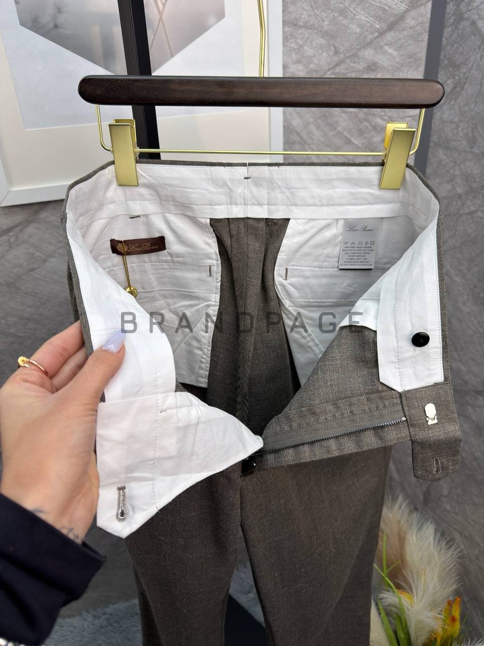 Брюки из шерсти Loro Piana BPLUX13044