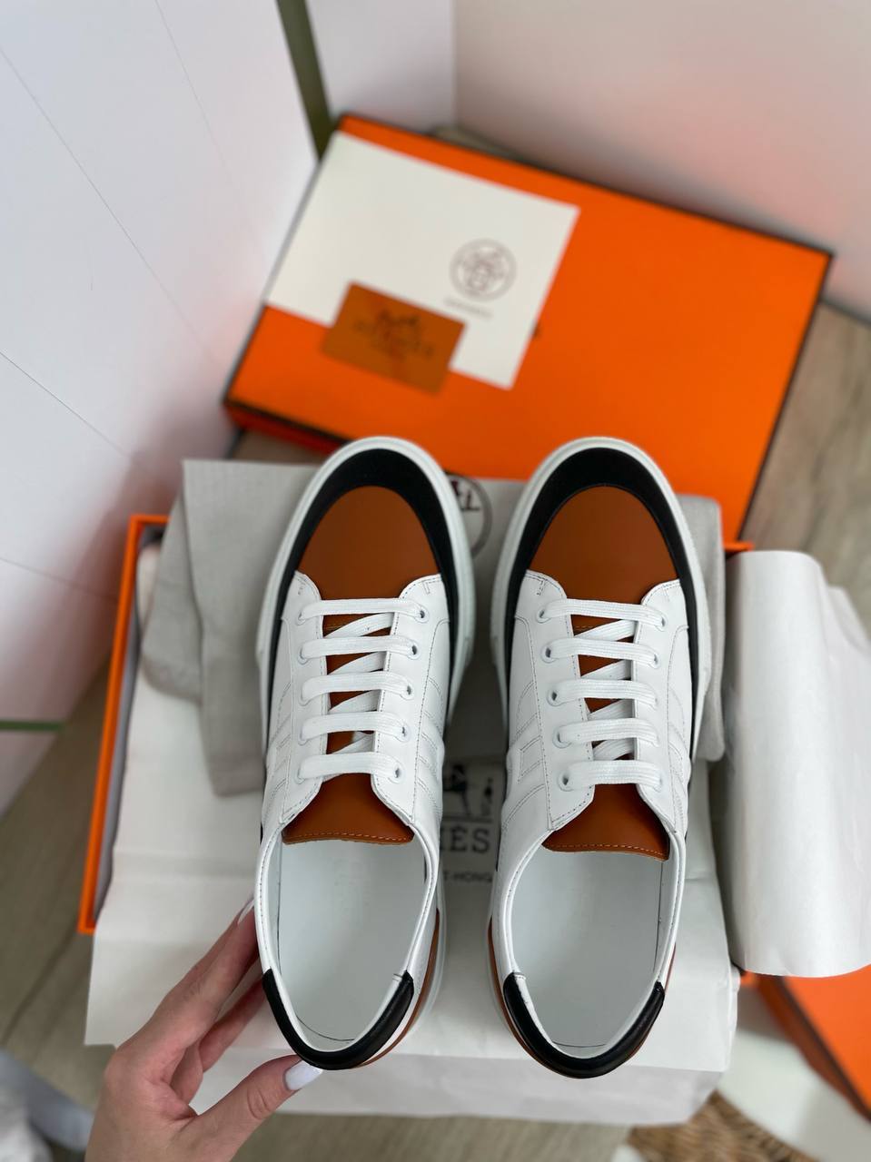 Hermes повседневные мужские кеды BP-31991 Hermes повседневные мужские кеды BP-31991