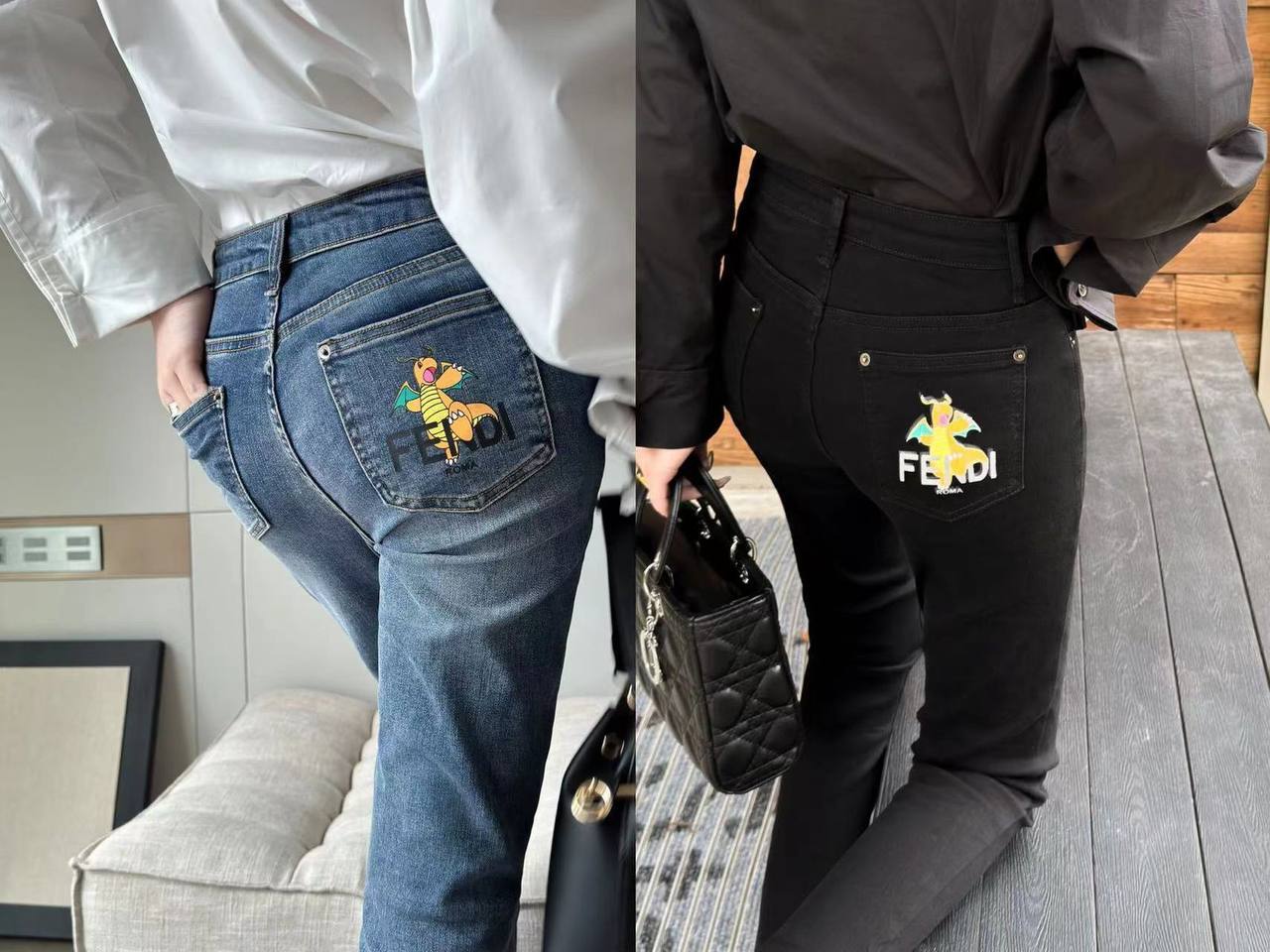 Джинсы коллекционные Fendi BP-48009 Джинсы коллекционные Fendi BP-48009