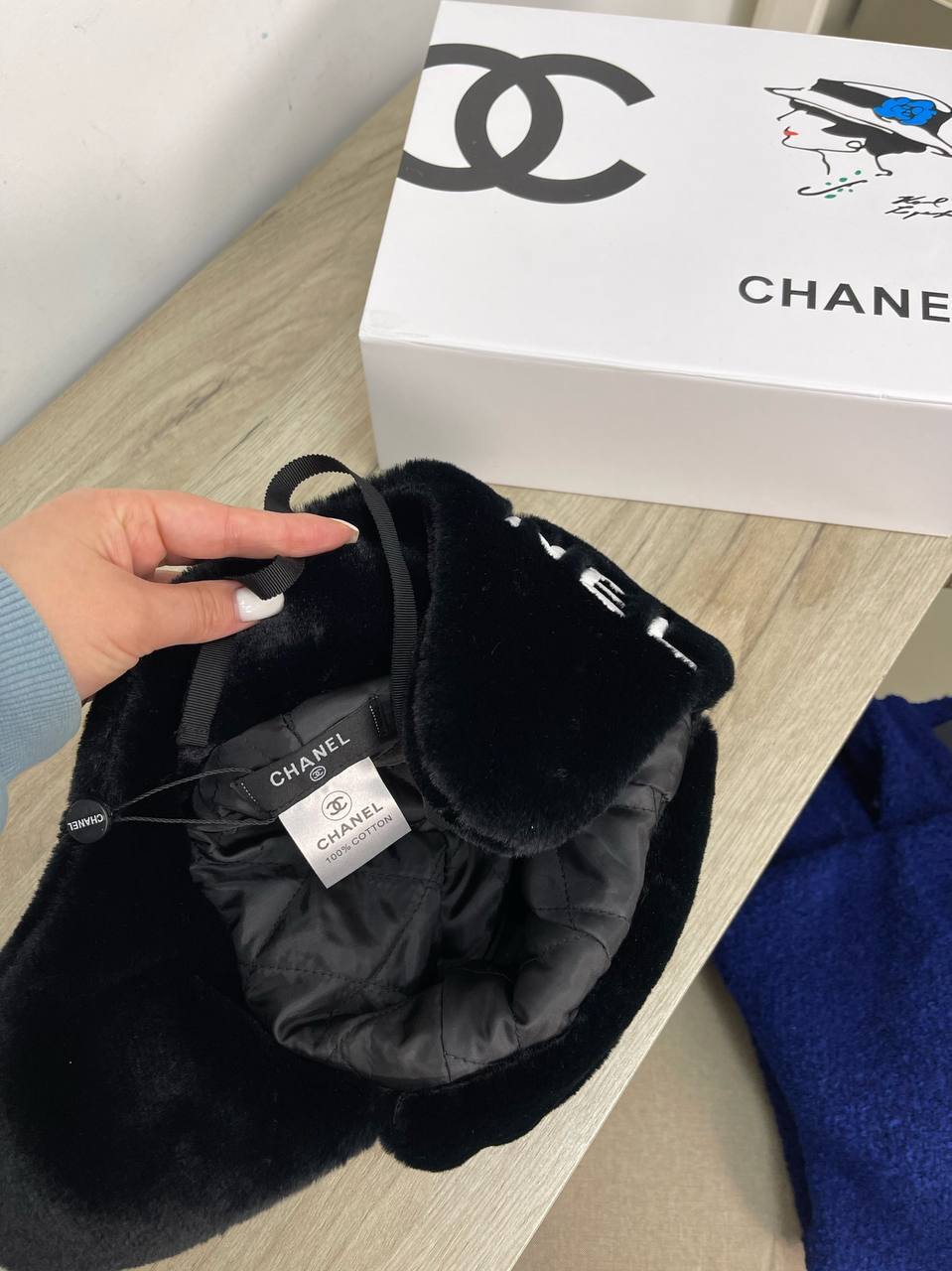 Шапка премиум класса Chanel BP-43742 Шапка премиум класса Chanel BP-43742