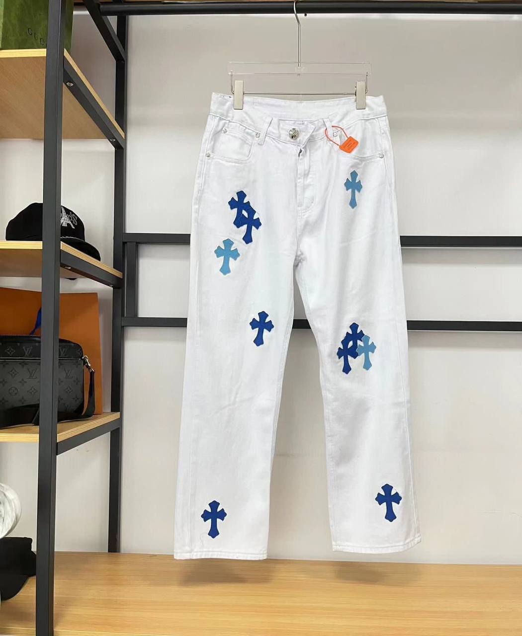 Джинсы премиум Chrome Hearts BP-37484 Джинсы премиум Chrome Hearts BP-37484