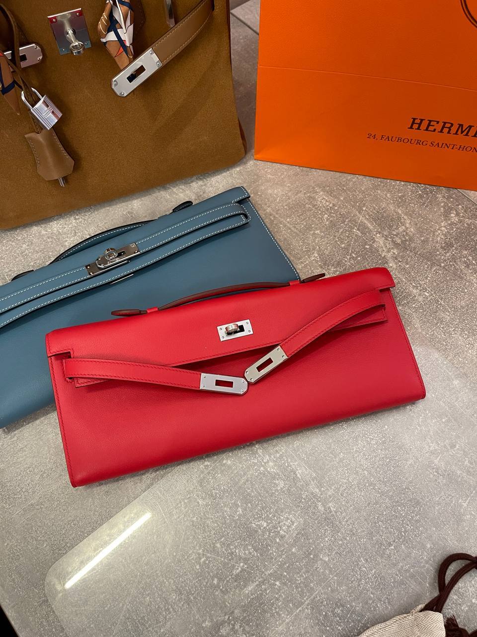 Клатч KELLY CUT премиум swift Hermes BP-53801 Клатч KELLY CUT премиум swift Hermes BP-53801