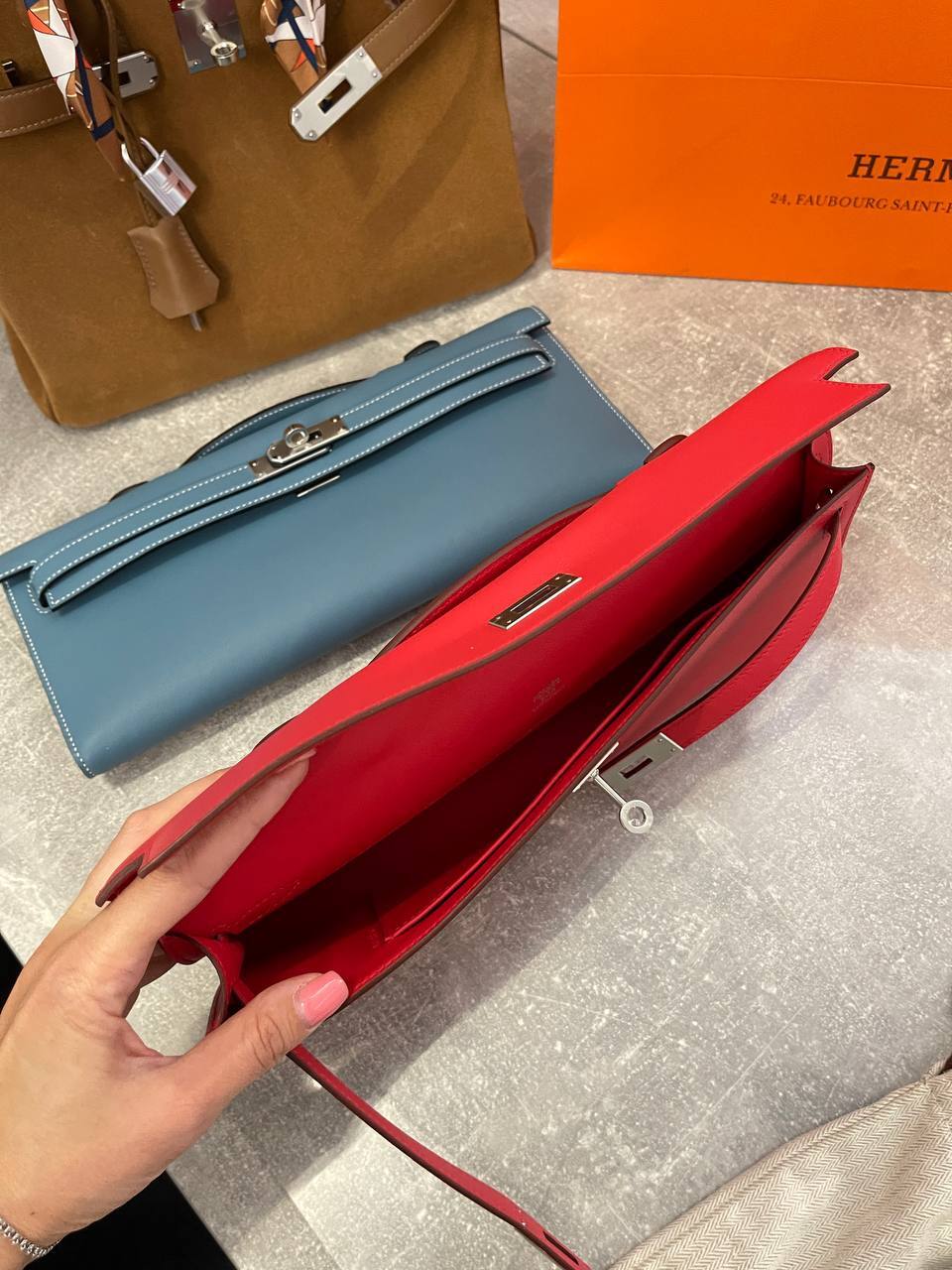 Клатч KELLY CUT премиум swift Hermes BP-53801 Клатч KELLY CUT премиум swift Hermes BP-53801