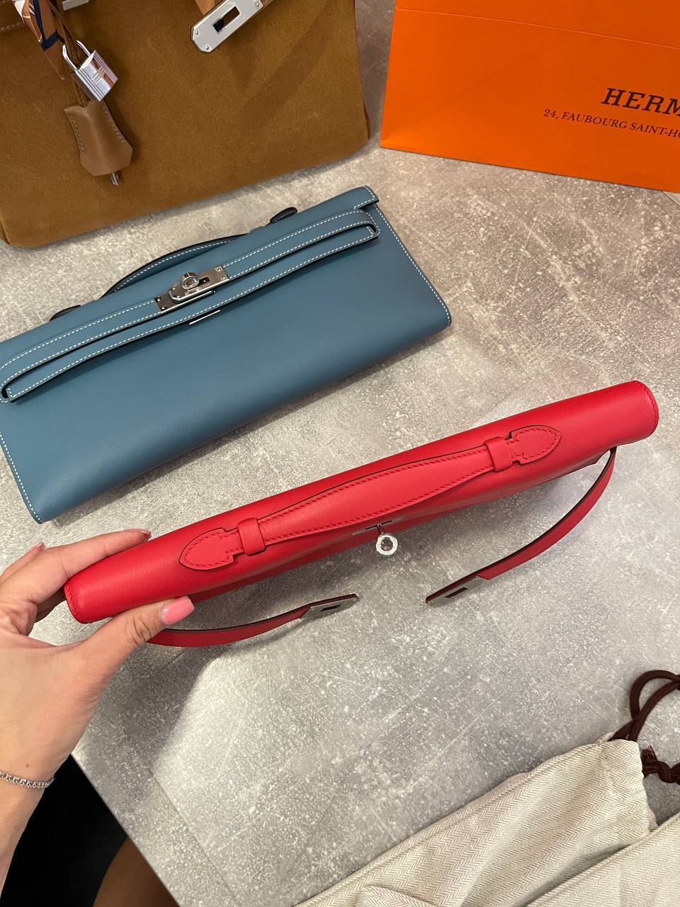 Клатч KELLY CUT премиум swift Hermes BP-53801 Клатч KELLY CUT премиум swift Hermes BP-53801