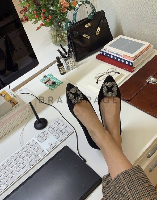 Балетки кожаные Manolo Blahnik BPLUX12422 Балетки кожаные Manolo Blahnik BPLUX12422