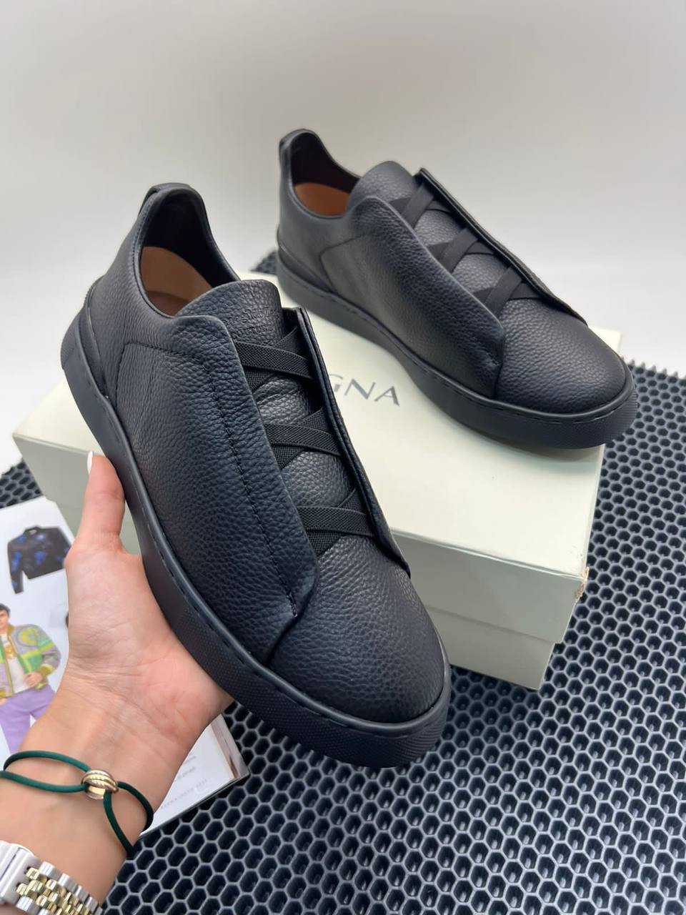 ZEGNA мужские кеды повседневные BP-18461 ZEGNA мужские кеды повседневные BP-18461