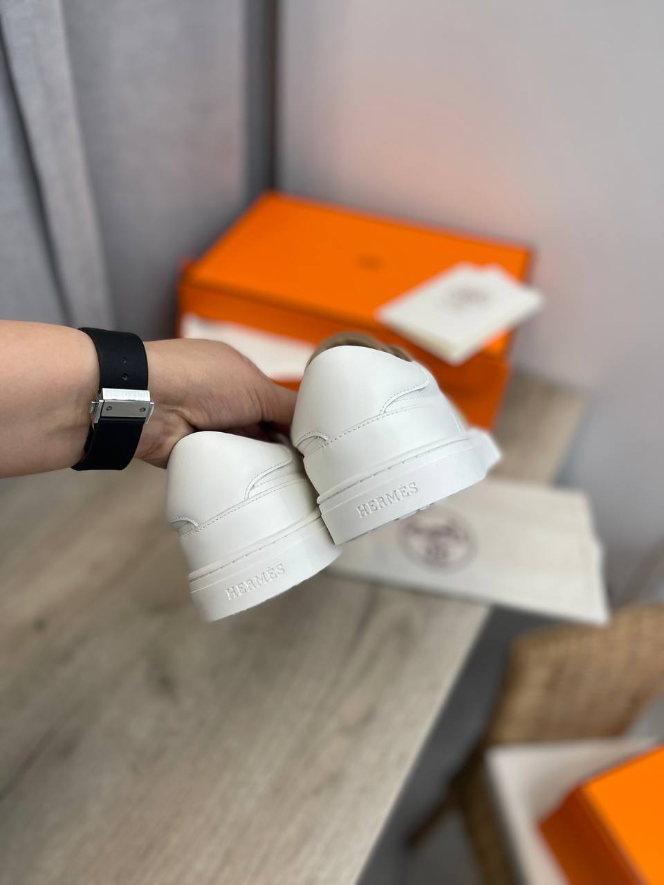 Hermes премиум женские кеды BP-40077 Hermes премиум женские кеды BP-40077