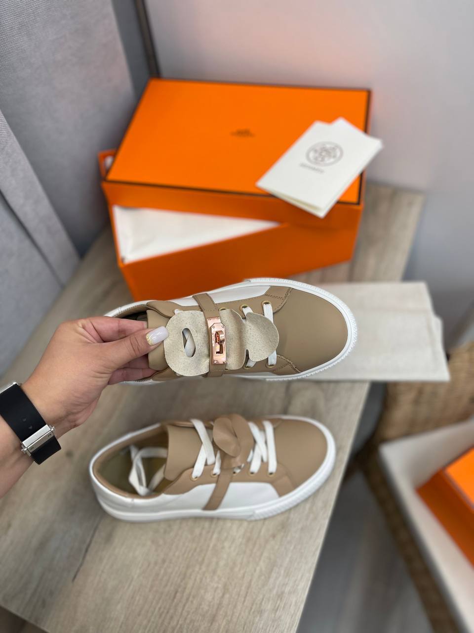 Hermes премиум женские кеды BP-40077 Hermes премиум женские кеды BP-40077