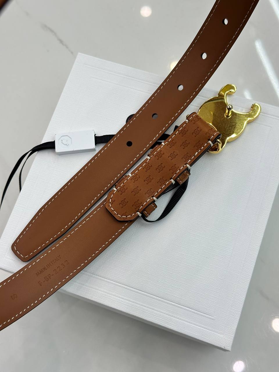 Премиальный кожаный ремень коричневый Celine BP-624142 Премиальный кожаный ремень коричневый Celine BP-624142