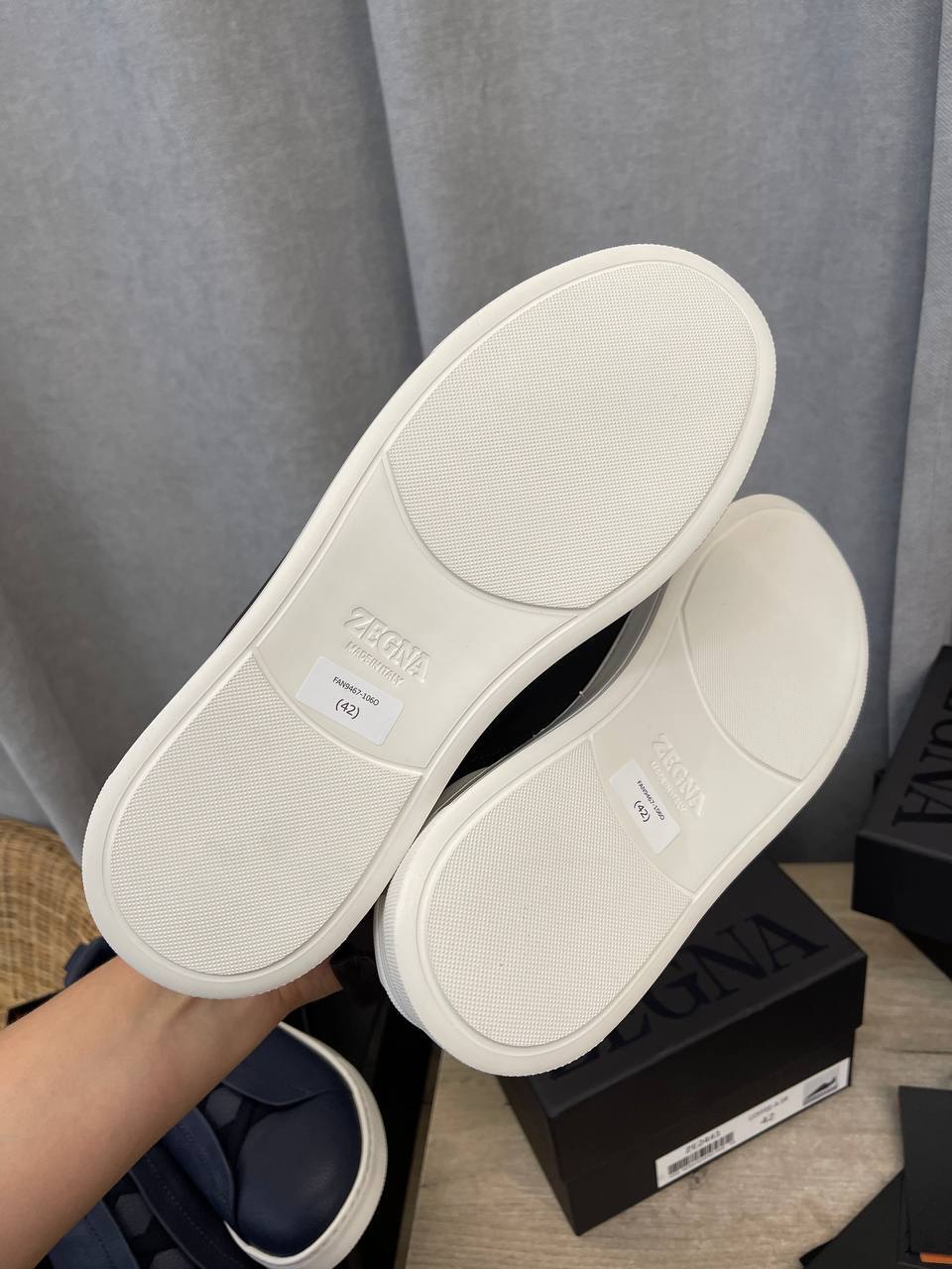 ZEGNA лимитированные мужские кеды BP-52886 ZEGNA лимитированные мужские кеды BP-52886