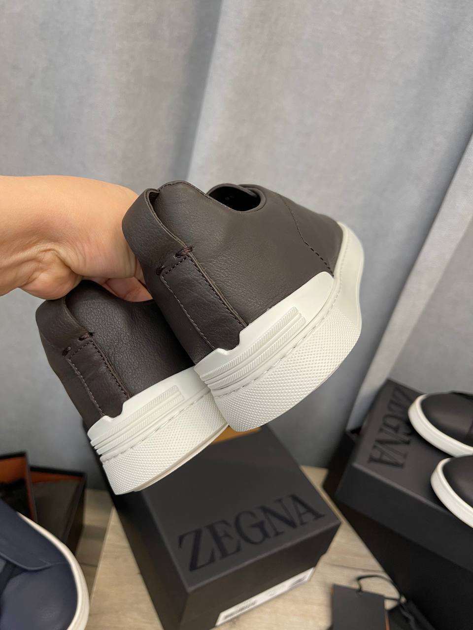 ZEGNA лимитированные мужские кеды BP-52886 ZEGNA лимитированные мужские кеды BP-52886