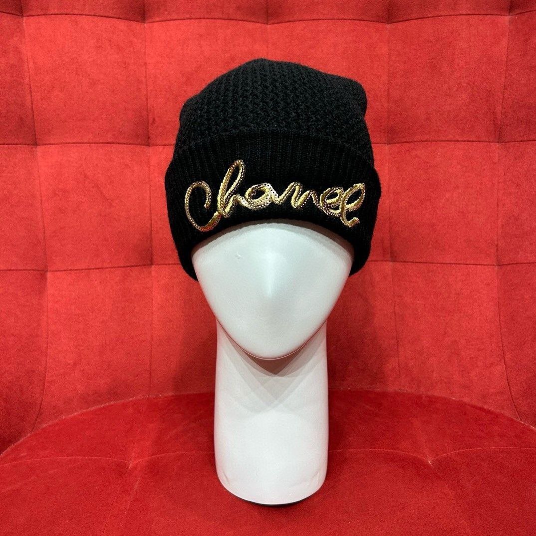 Премиальный комплект (Шарф + Шапка + Перчатки) черный Chanel BP-773003 Премиальный комплект (Шарф + Шапка + Перчатки) черный Chanel BP-773003