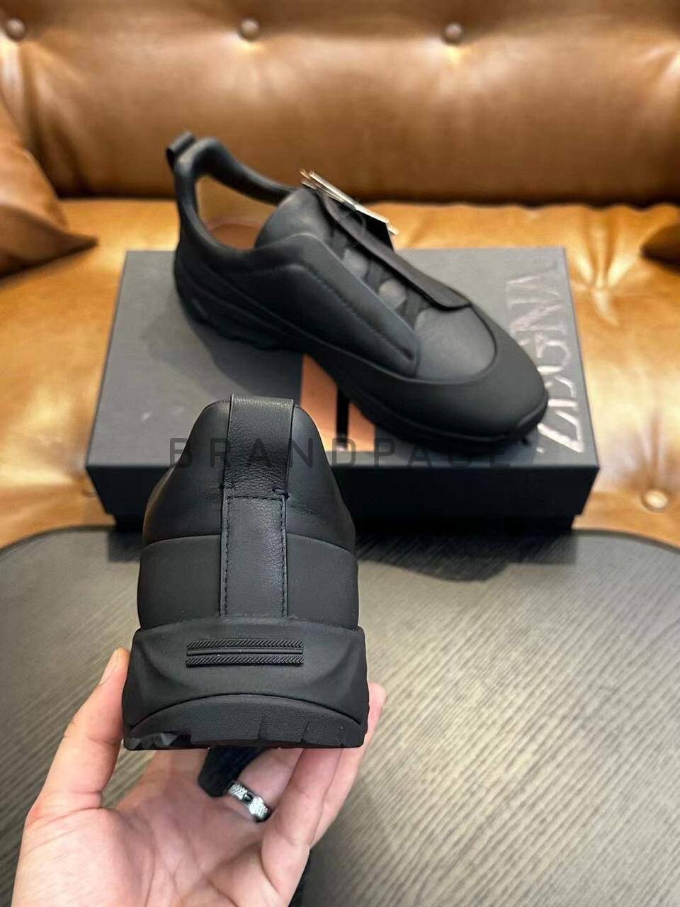 Кроссовки из замши и кожи Zegna BPLUX5404 Кроссовки из замши и кожи Zegna BPLUX5404