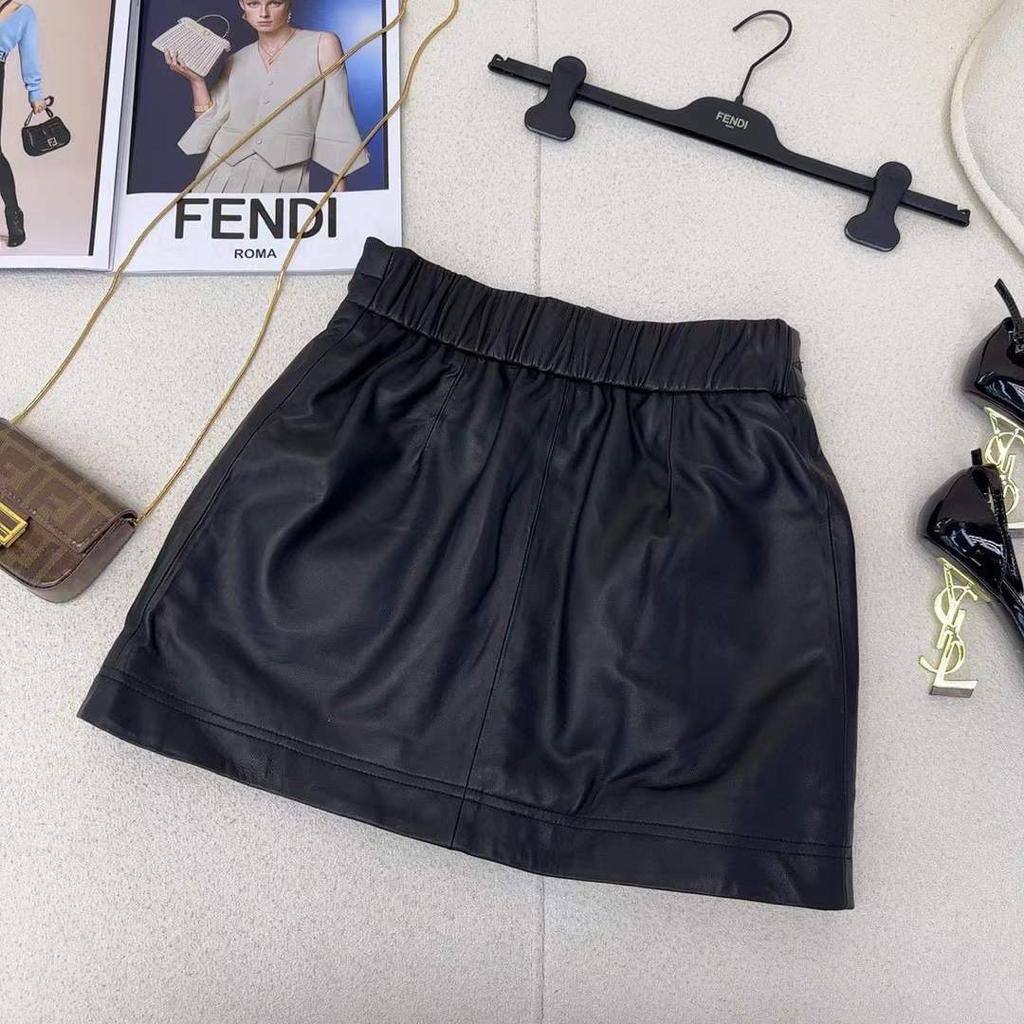 Кожаная трендовая юбка Fendi BP-40143 Кожаная трендовая юбка Fendi BP-40143