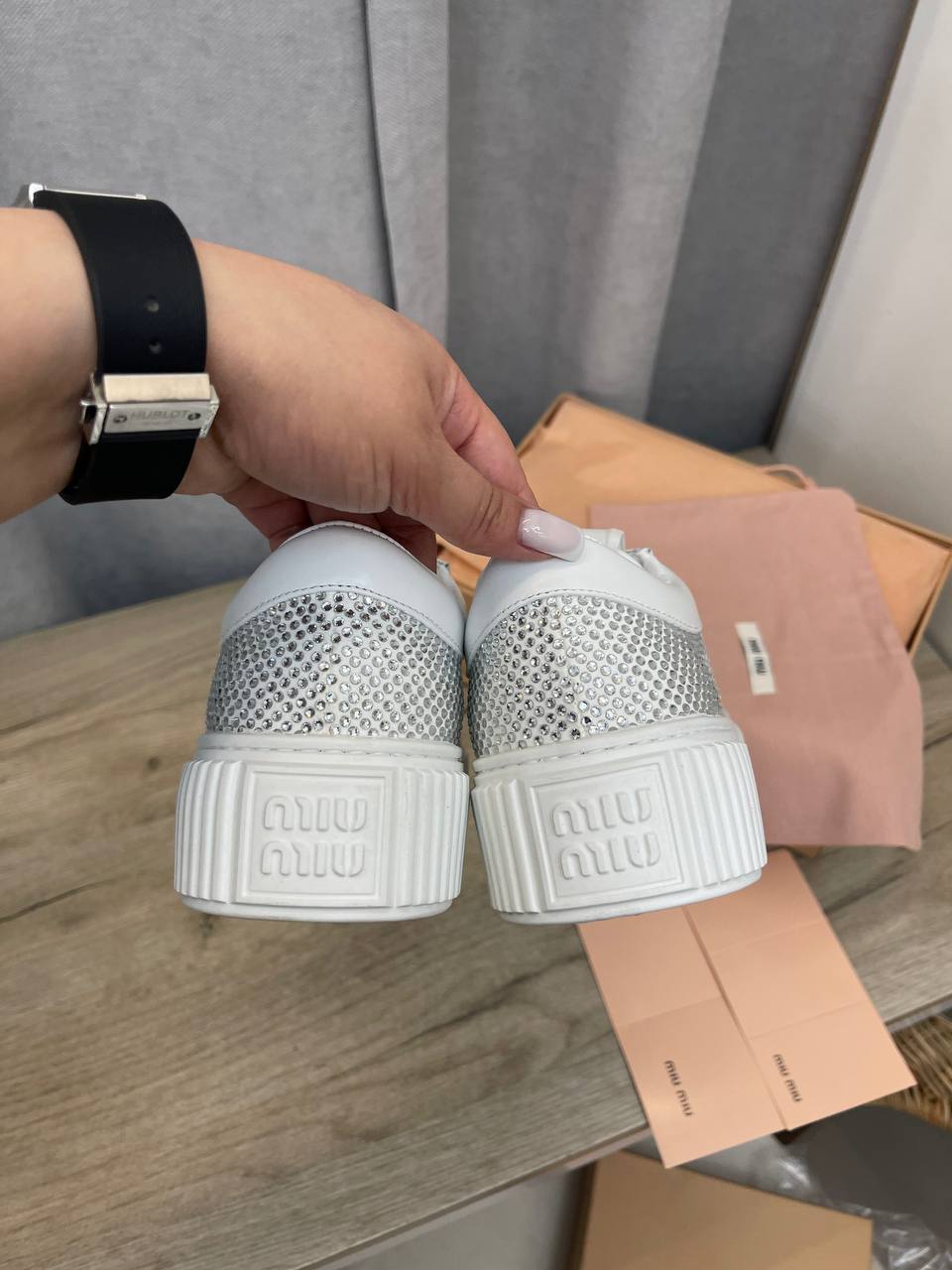 Трендовые женские кеды Miu Miu BP-38827 Трендовые женские кеды Miu Miu BP-38827