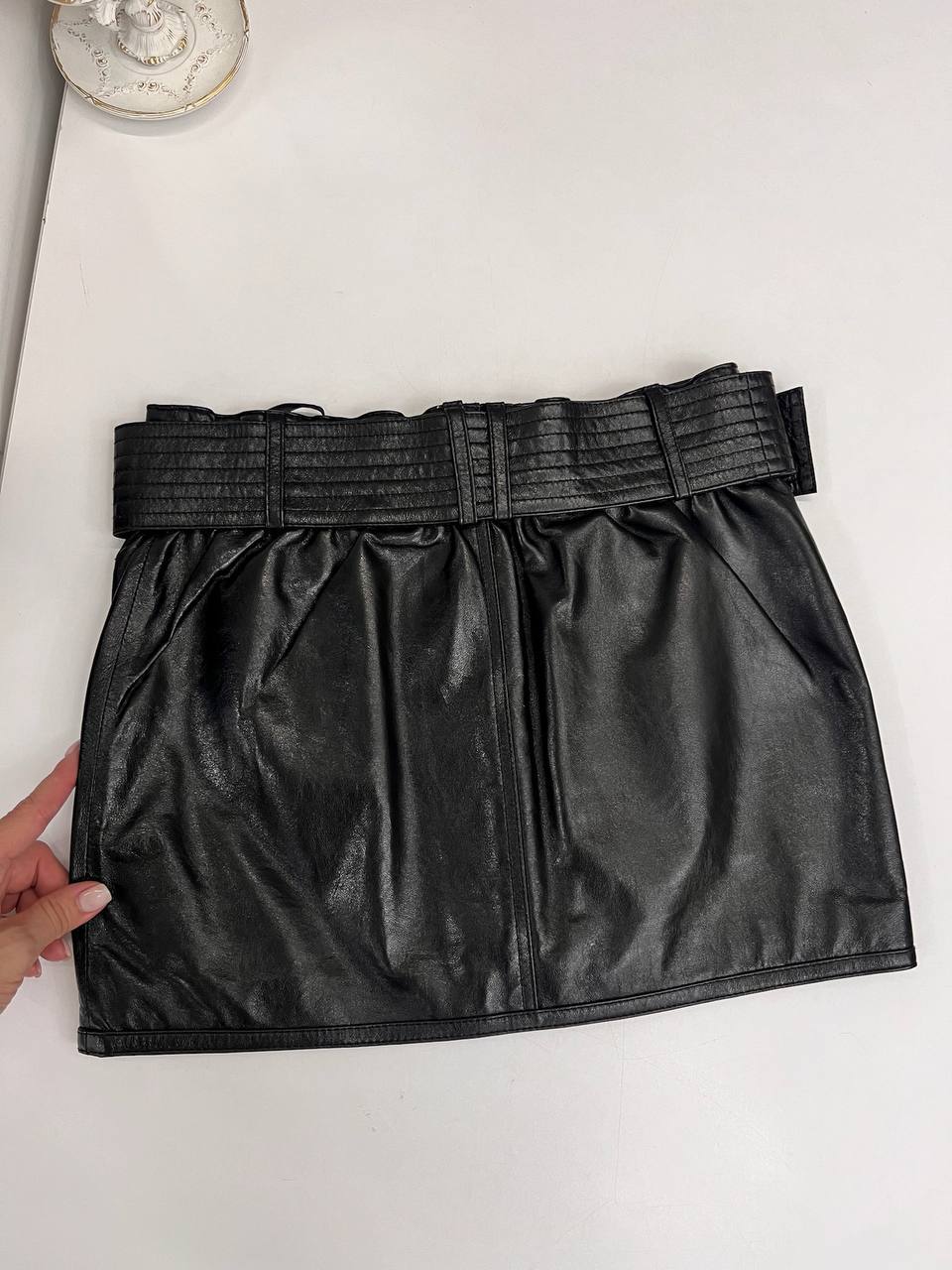 Кожаная коллекционная юбка Balmain BP-53074 Кожаная коллекционная юбка Balmain BP-53074