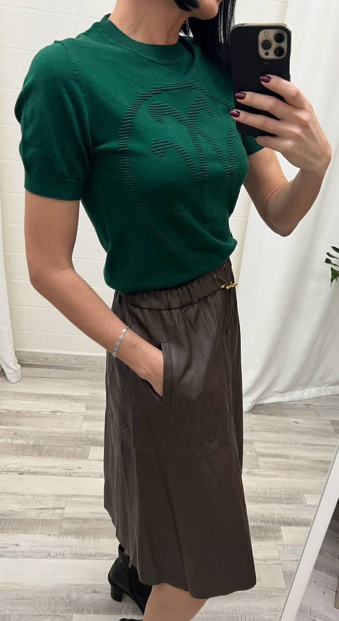 Кожаная трендовая юбка Celine BP-46657 Кожаная трендовая юбка Celine BP-46657